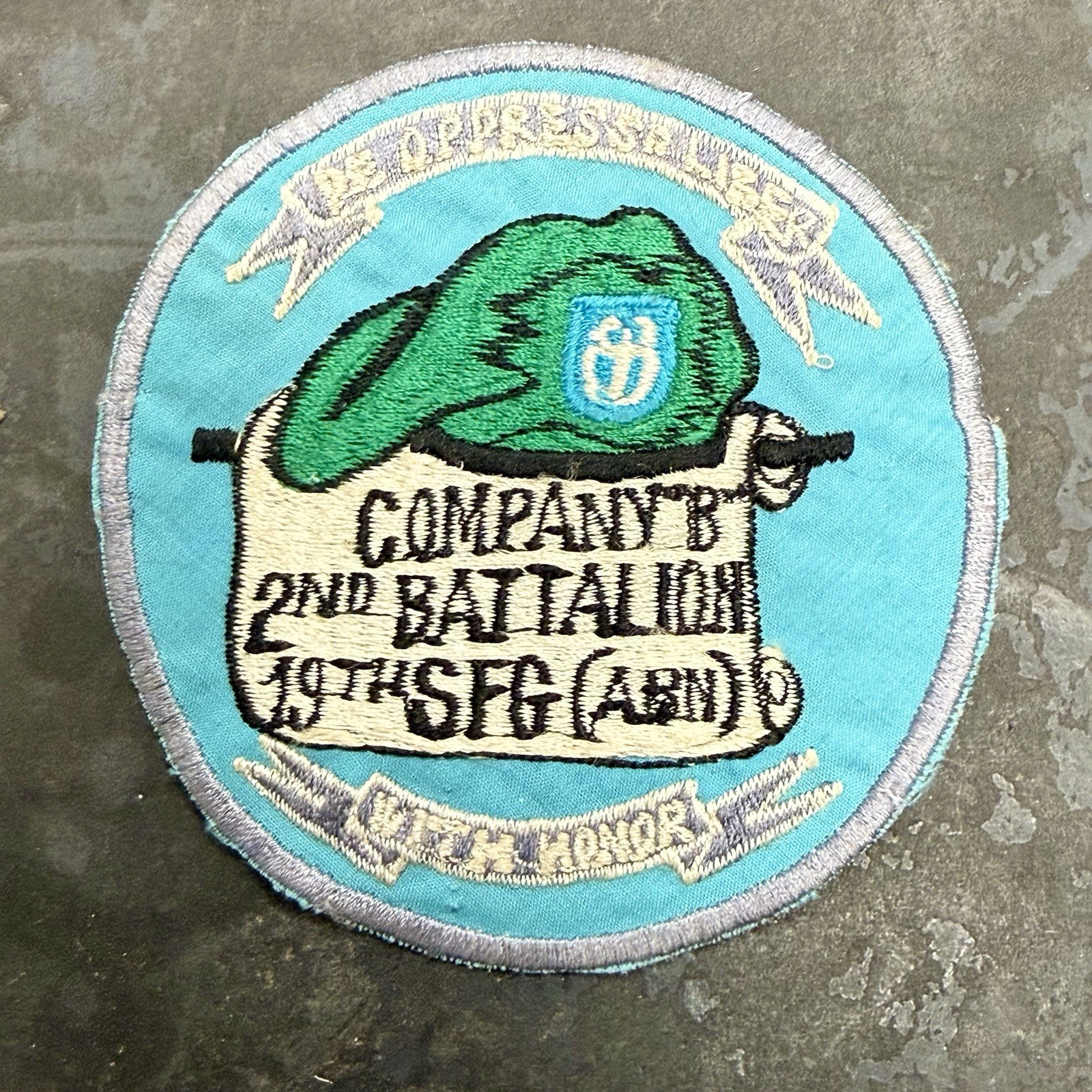 Org Vietnam War 19th Special Forces Company B 2nd Battalion Patch