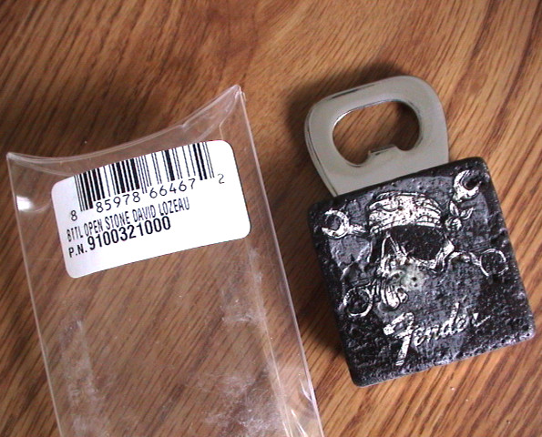 FENDER BOTTLE OPENER DAVID LOZEAU MAGNET - PN 910-0321-000 NEW!