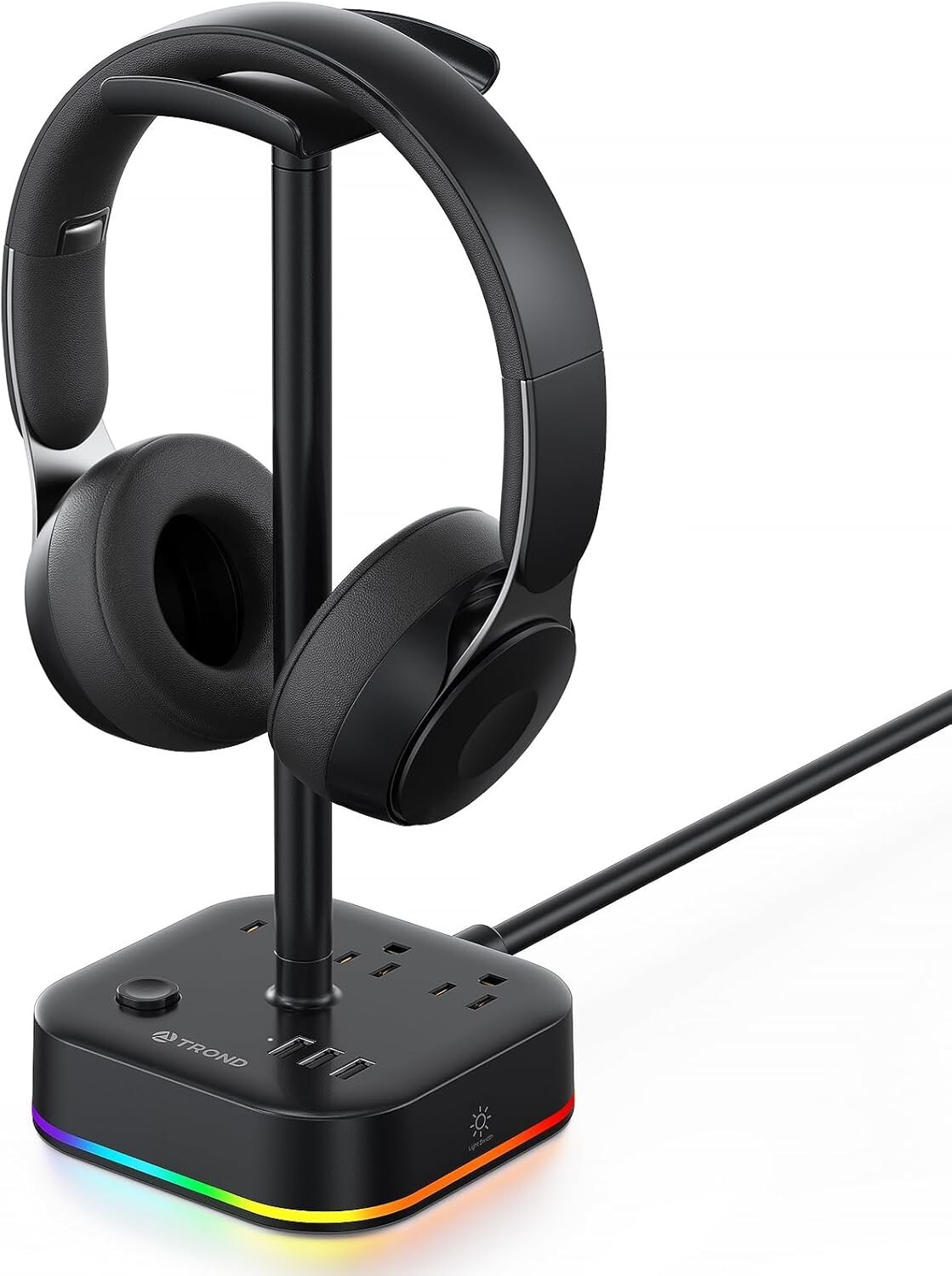 Multi purpose Headphone stand with 3 AC Outlets and 3 USB Charging Ports