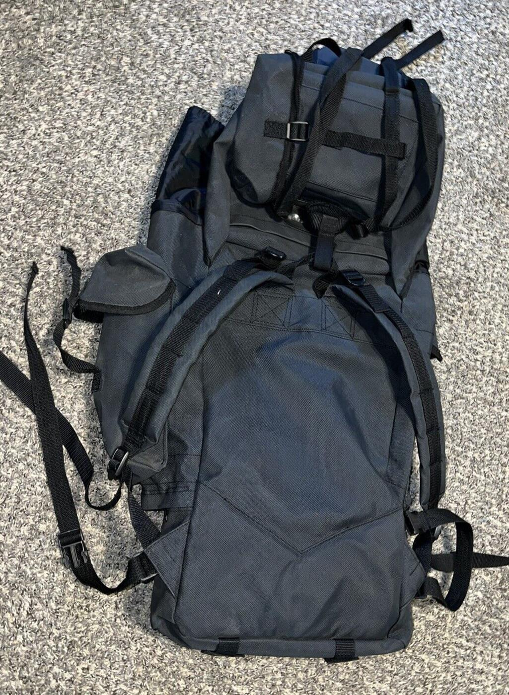 Multi-use Pack Black Hiking Backpack L/XL - Adjustable - 6 pockets - Vinyl PVC