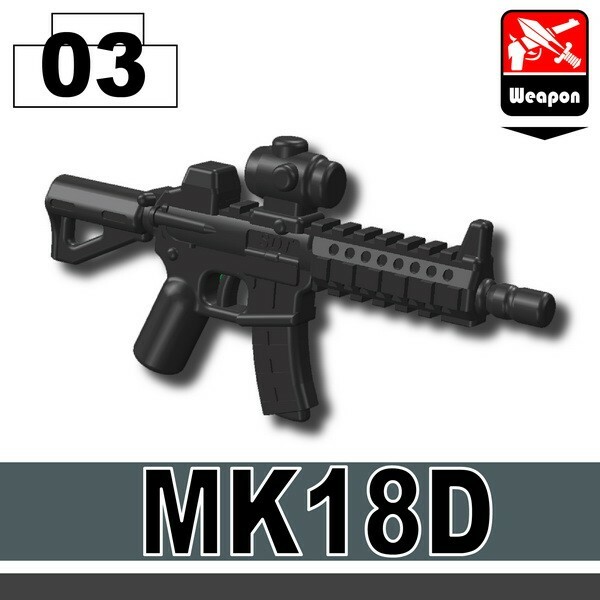 M4 MK18D  Assault Rifle fits compatible with toy brick minifigures Army M4