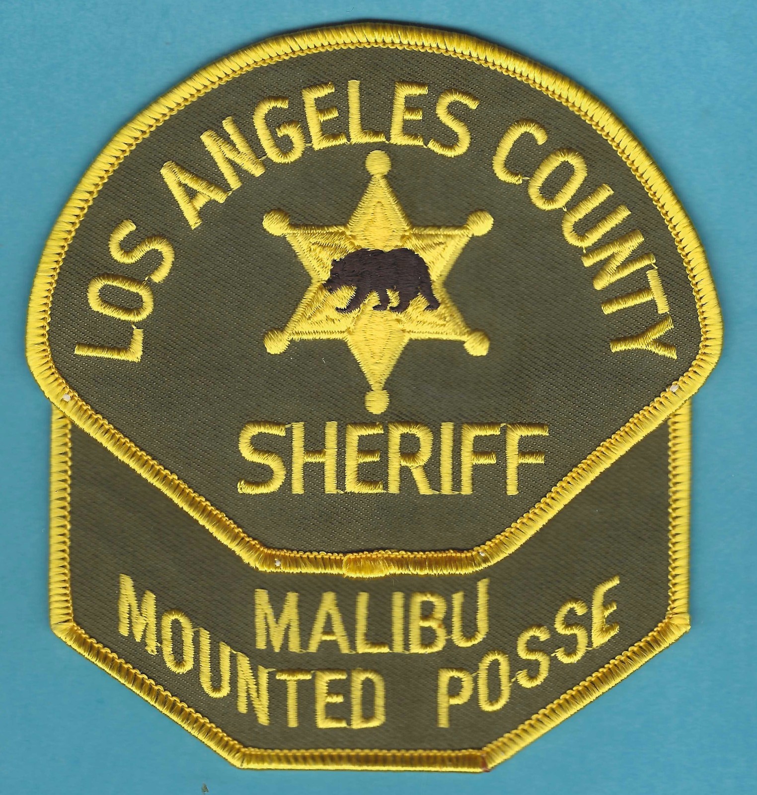 LOS ANGELES CALIFORNIA SHERIFF MALIBU DIVISION MOUNTED POSSE SHOULDER PATCH