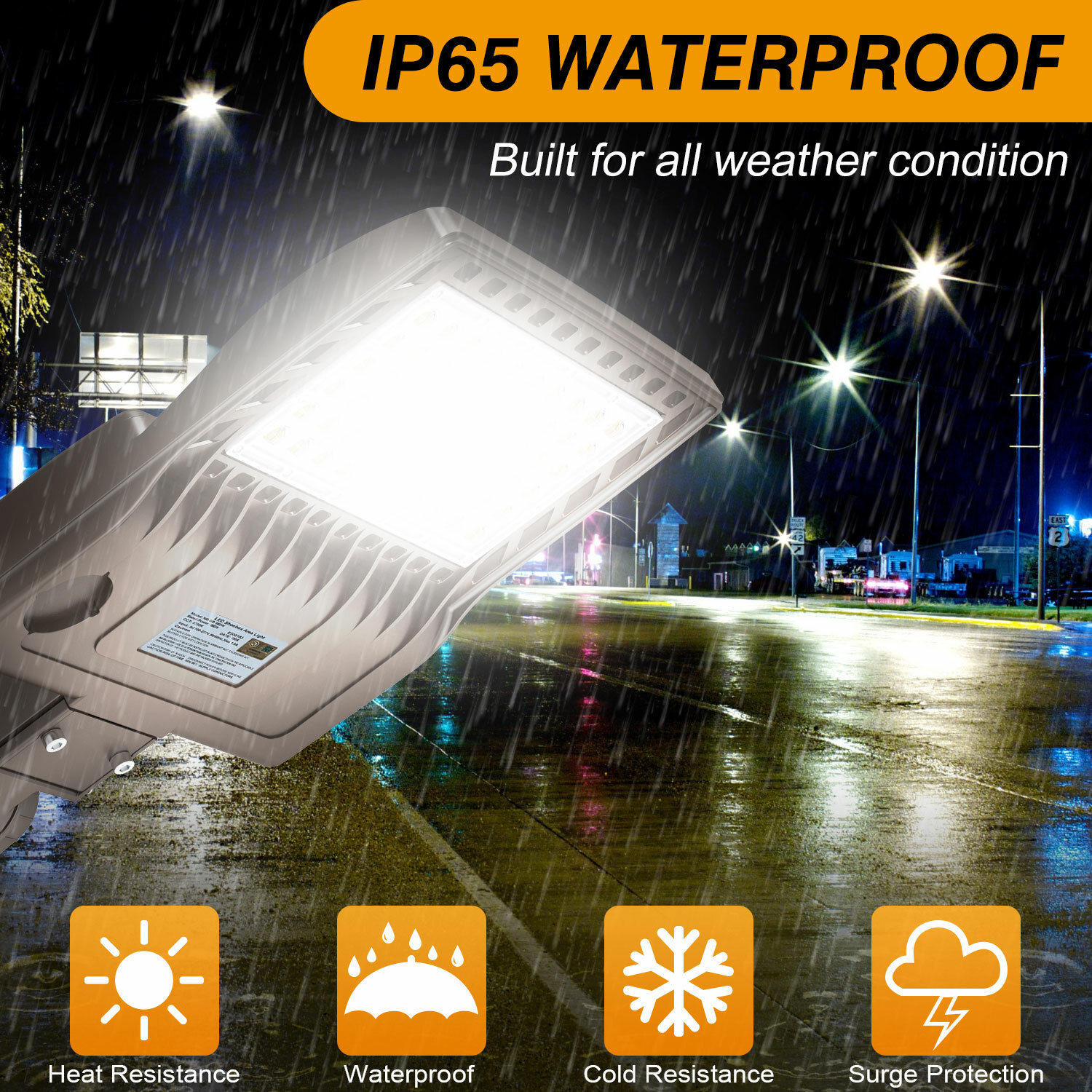 150W LED Parking Lot Light Commercial Outdoor Shoebox Street Pole Lights Fixture