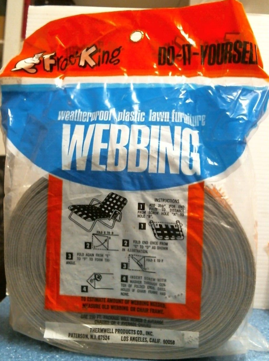 Frost King Lawn Furniture Webbing 2-1/4" w. X 150' L.,, SILVER .. FS