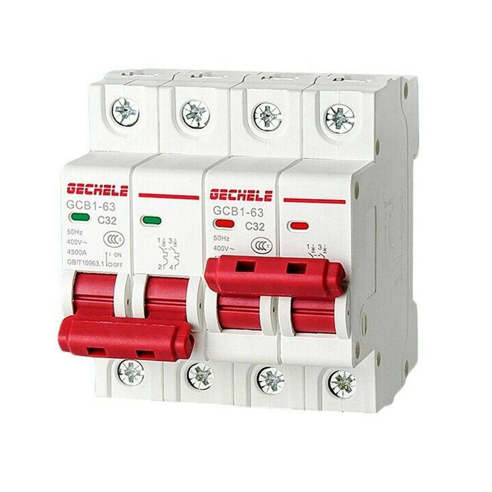 63A 2P Dual Power Manual Transfer Switch Circuit Breaker Changeover 50hZ/60hZ US