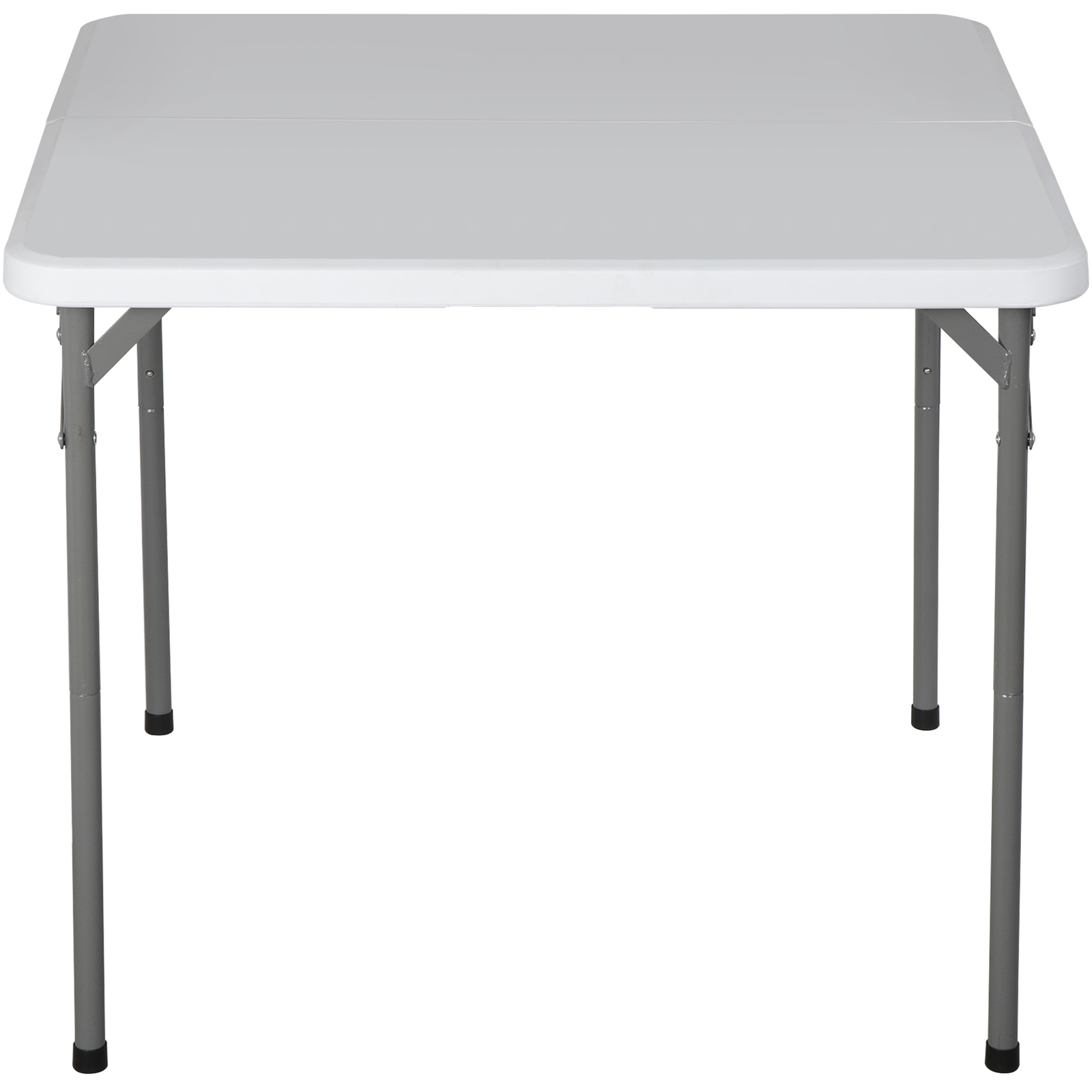 34" Plastic Square Table for Puzzles Crafting Fold in Half Camping Table Utility