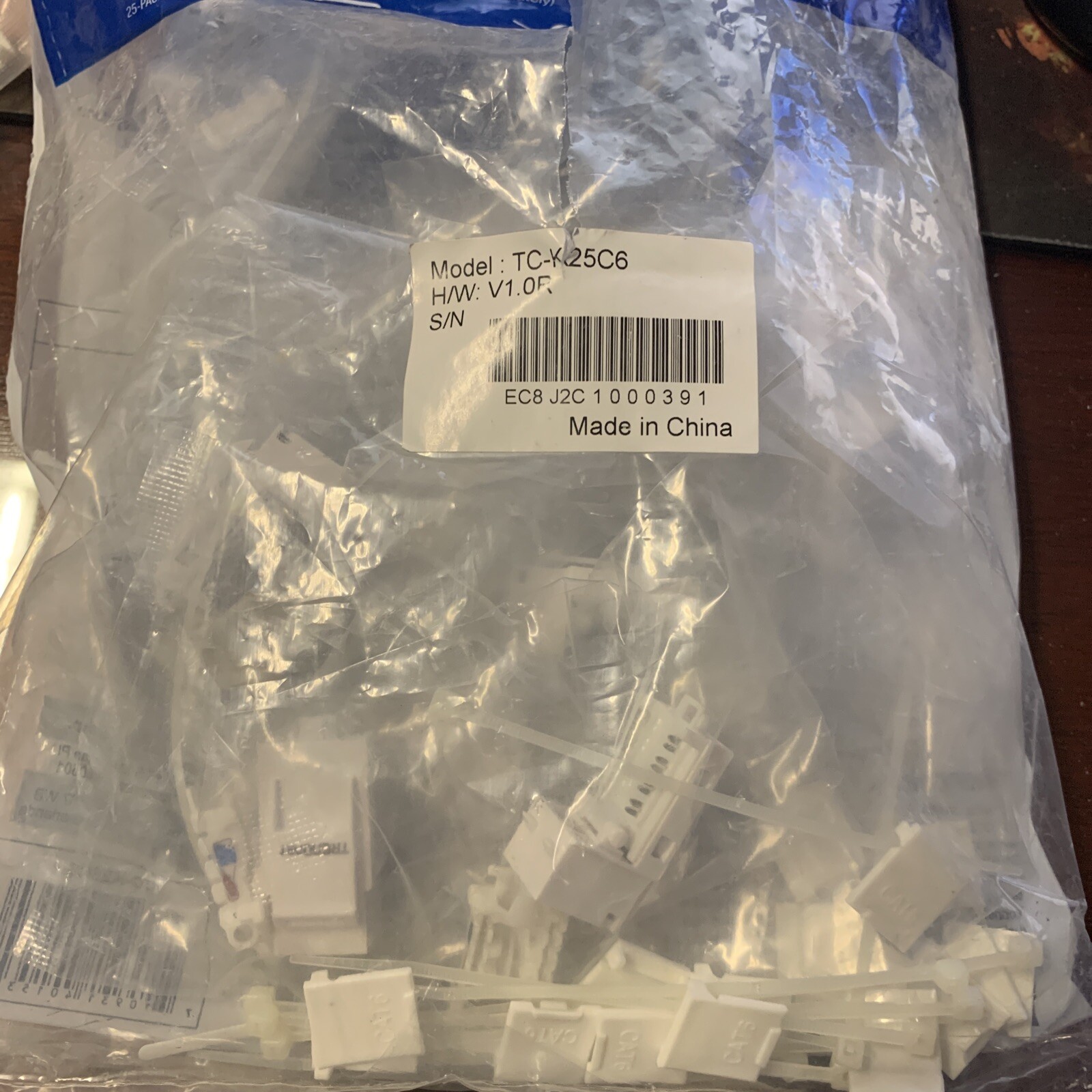 TRENDnet Cat6 Keystone Jack 9Pack Bundle TC-K25C6 90° Angle Termination 9 Units