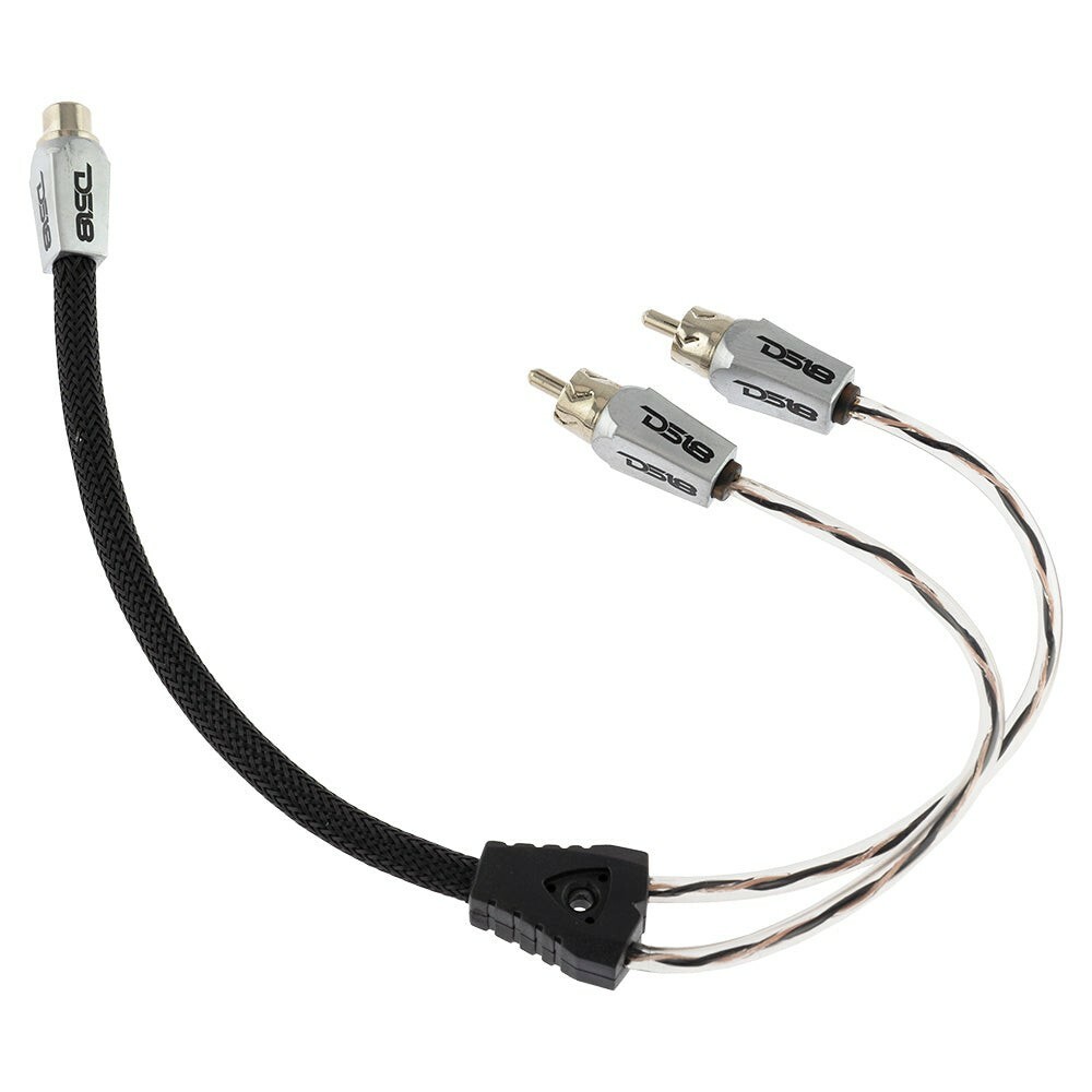 DS18 HQRCA1F2MKIT 1 Female to 2 Male Dual Twist RCA 1x Red 1x Black Kit