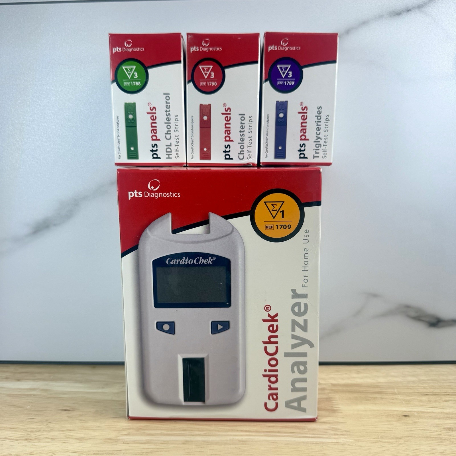 CardioChek Analyzer REF 1709 + Cholesterol HDL Triglycerides Test Strips Kit