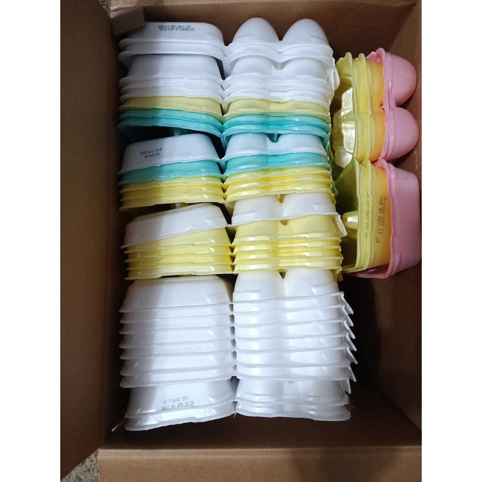 30 Assorted Foam Egg Cartons Size 12 Count Dozen Eggs Used Clean