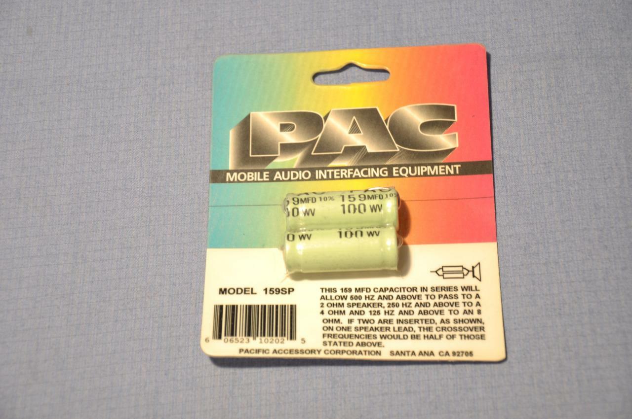 PAC 159SP 2-pack 159mfd non-polarized Bass Blocker Capacitor pass 250HZ at 4Ω