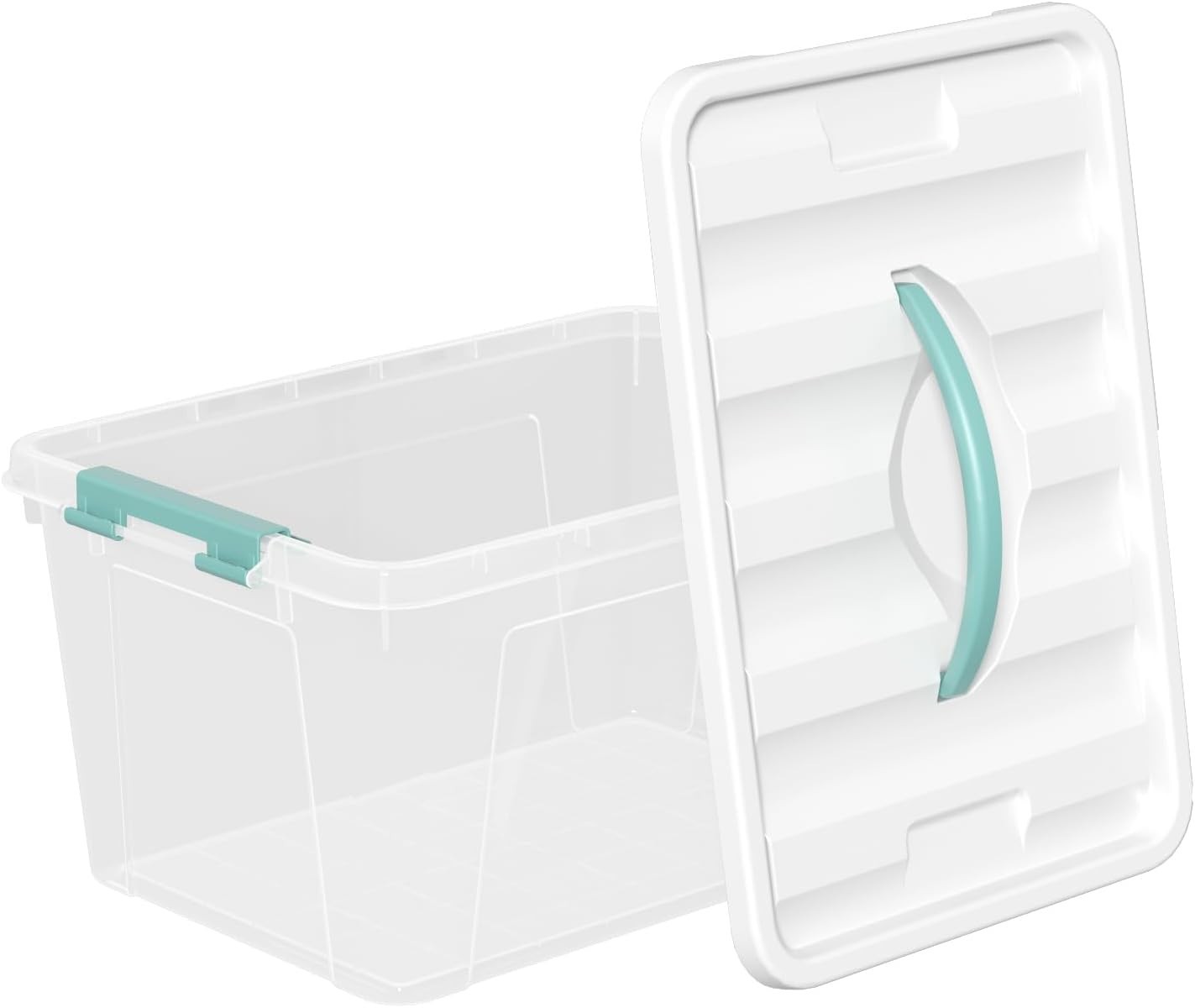 Durable 14 Qt Clear Organizer Bin with Secure Latching Lid for Versatile Storage