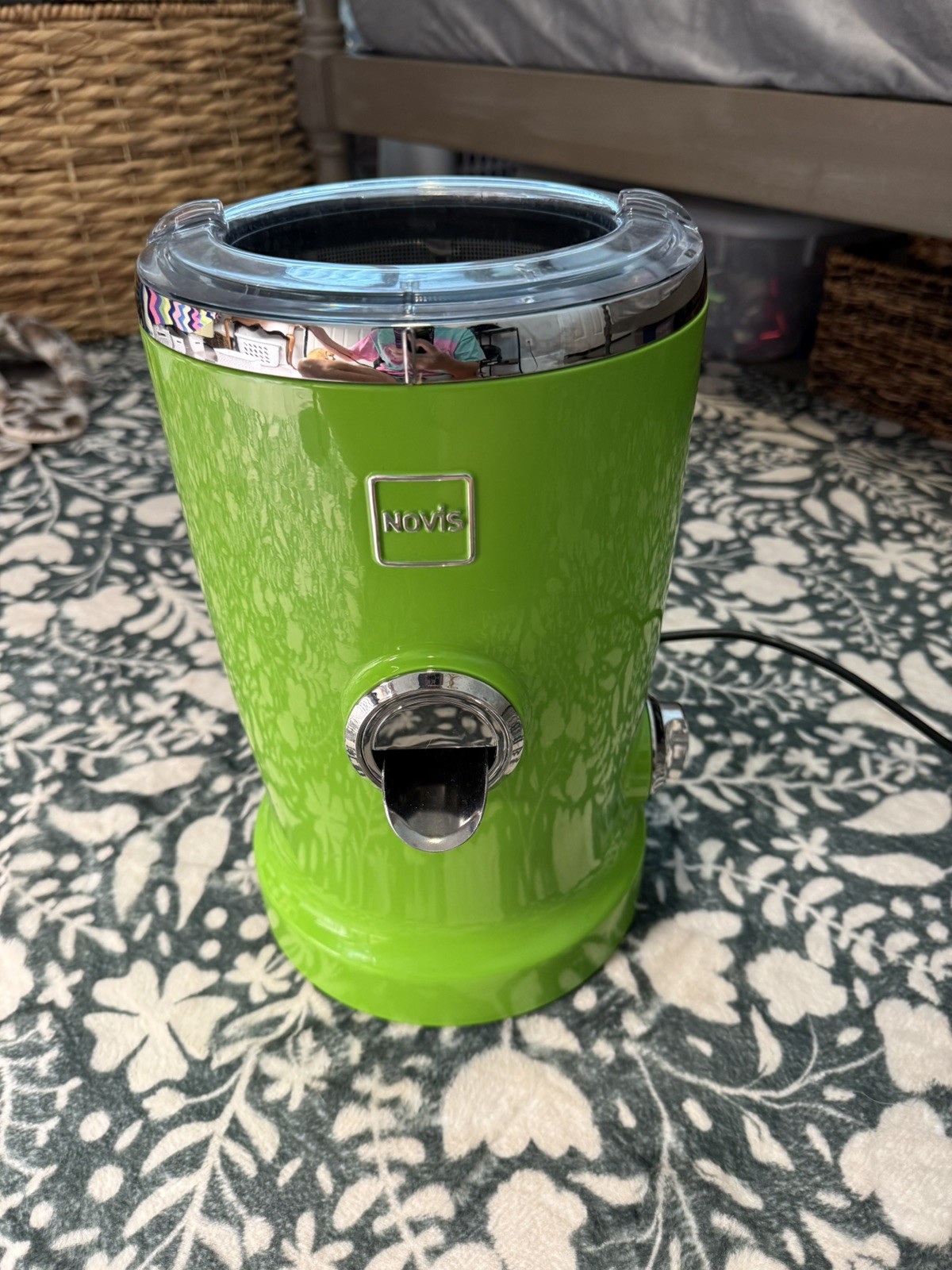 Novis Vita Juicer 6500 Green Centrifugal Juicer Tested Working Missing Parts