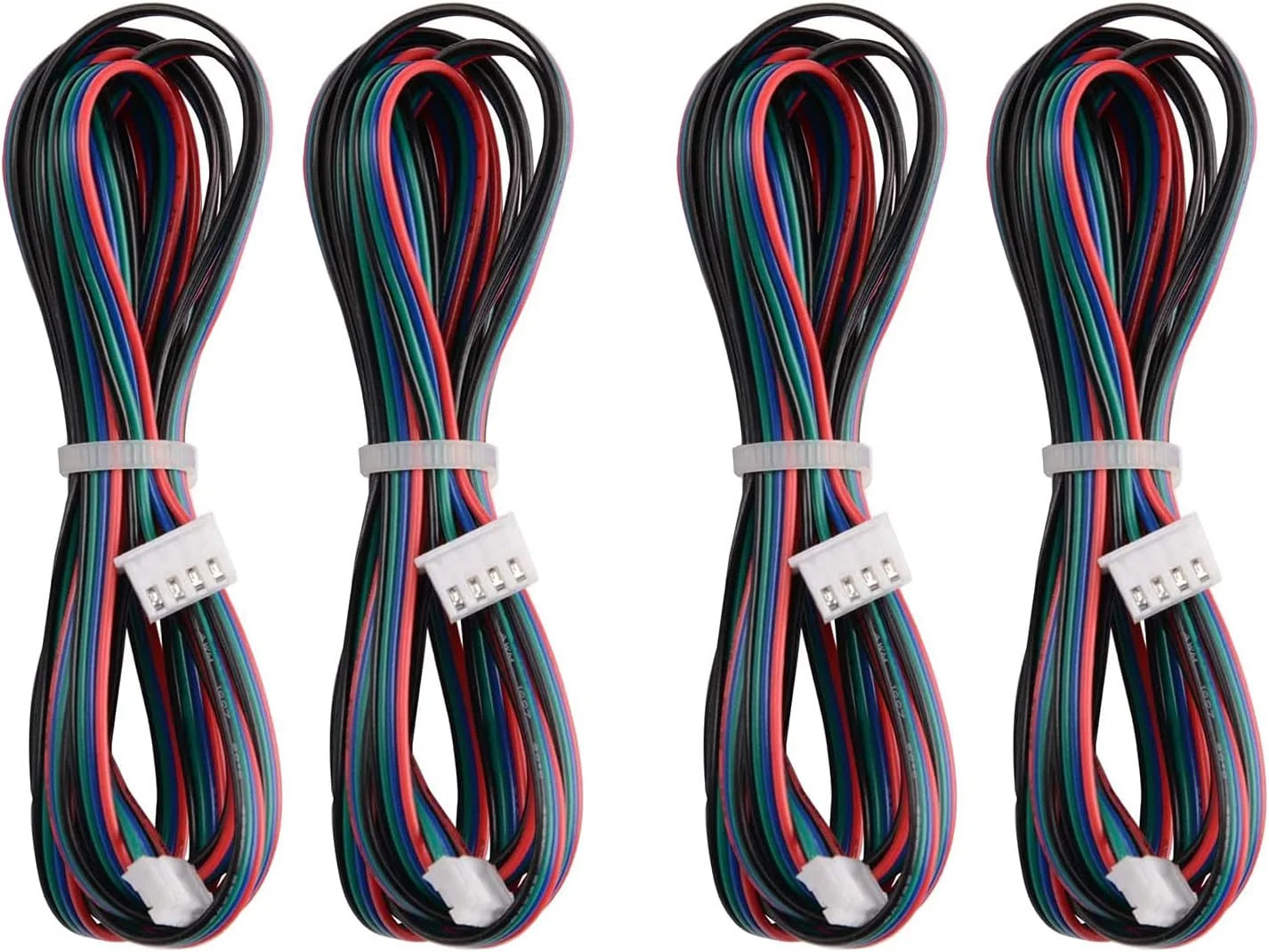 4pcs 2M Motor Connector Cables XH2.54 4pin to XH2.0 6pin White Terminal Paralled