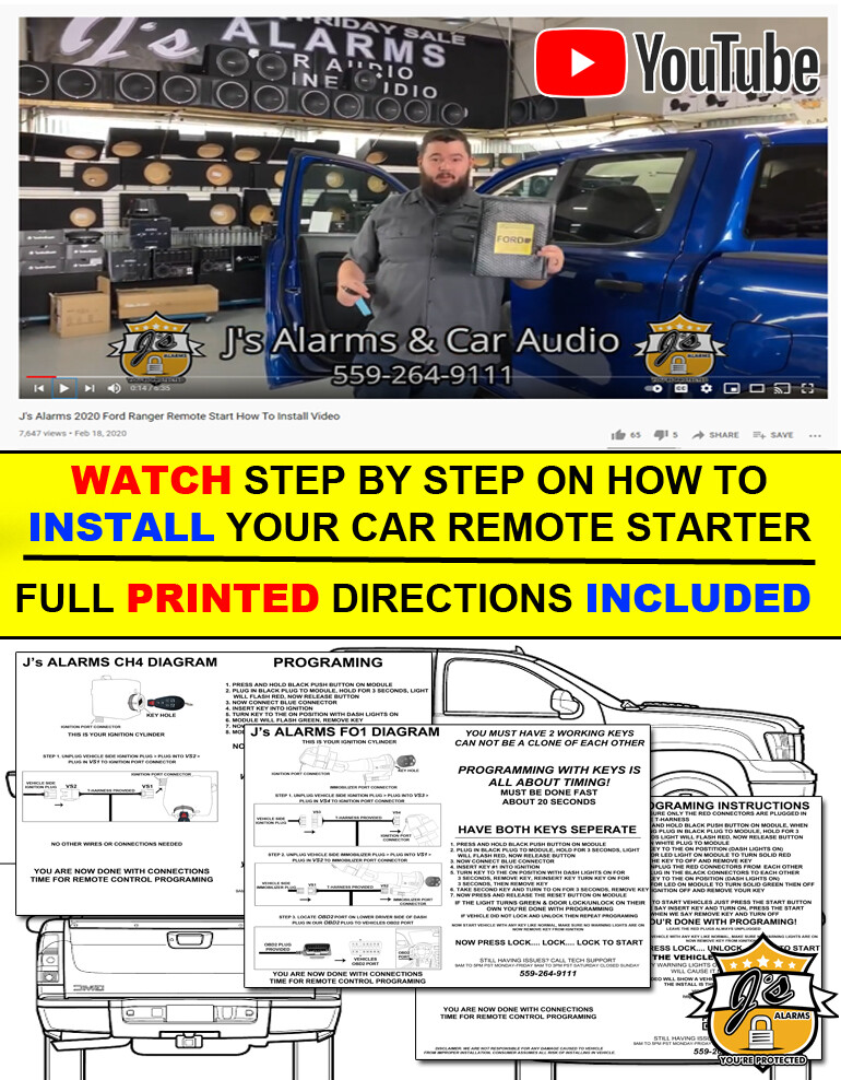 2011 Ford Explorer Remote Start Plug and Play Easy Install DIY 3X Lock FO1