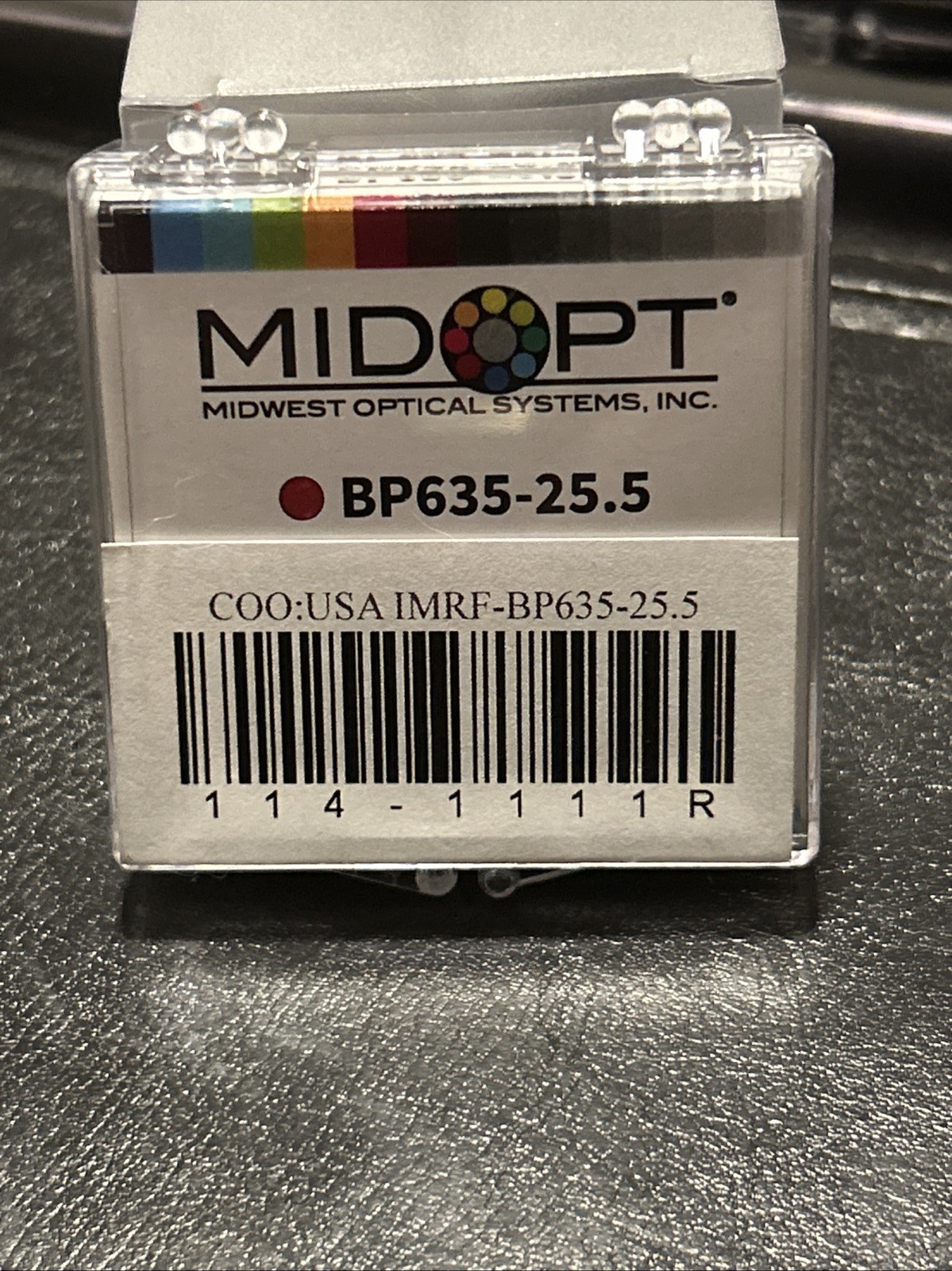 BP635-25.5 BroadBandwidth Light RedBandpass Filter