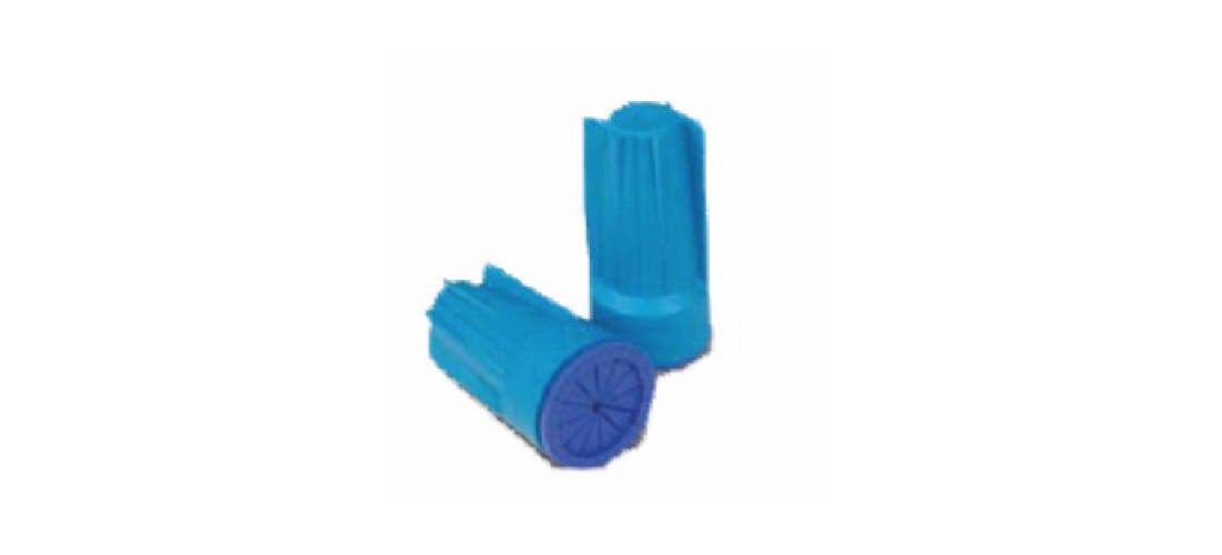 Dryconn Wire Connector, 14 to 6 AWG Wire, Copper Contact, Aqua Blue - pack of 3
