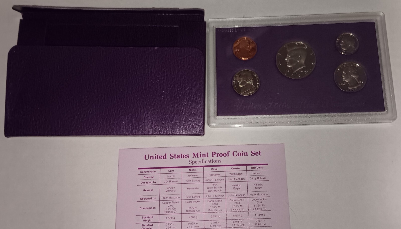 1992-S US Mint 5 Coin Proof Set