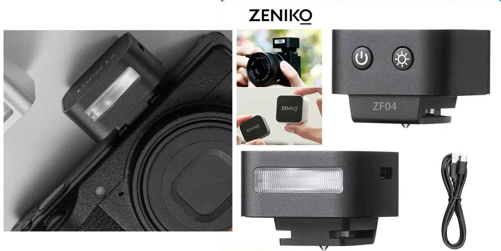 SMALLEST Mini Ultra Compact Camera Flash Speedlight Ricoh GR IV GR III GR IIIx