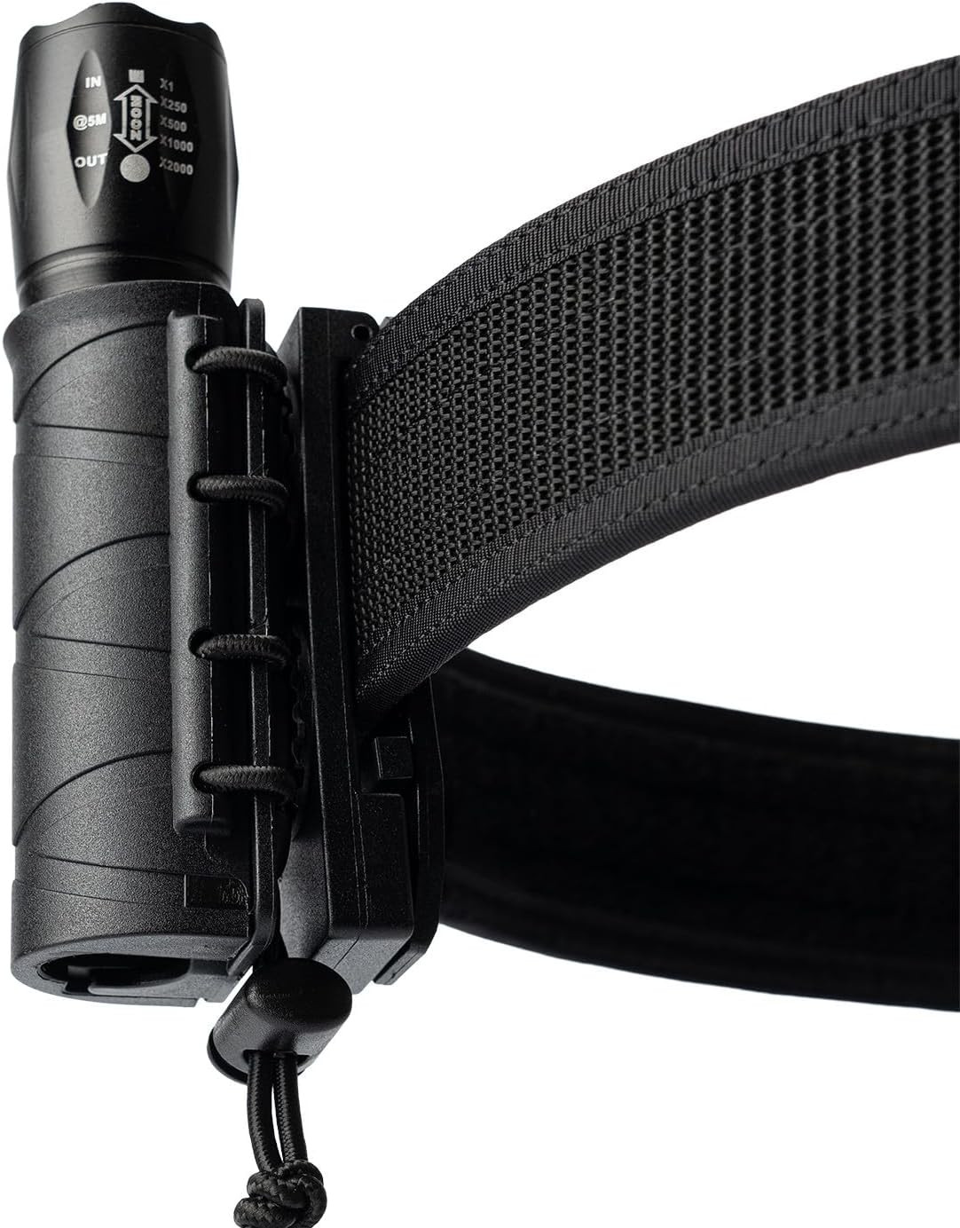 Flashlight Holder for Duty Belt Tactical MOLLE Torch Holster Rotatable Light Car