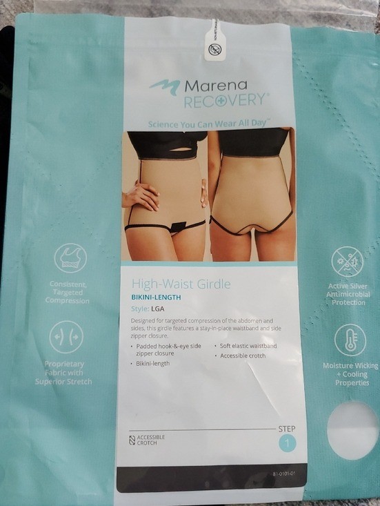 Marena Recovery Compression Garments Bundle Of 2 Post Surgery C-section SzM