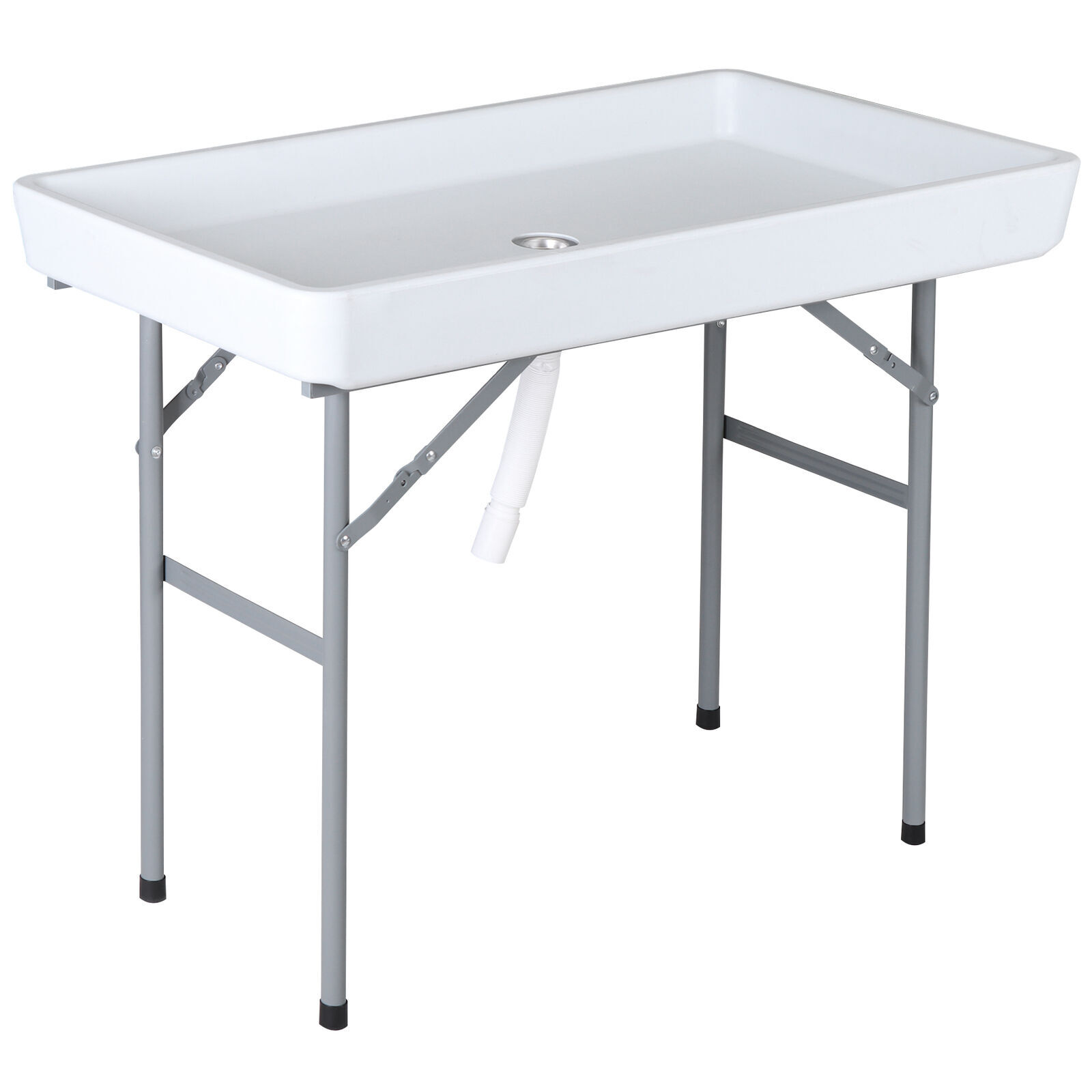 Party Ice Table W/ Cooler Matching Skirt For Elegant Refreshment Display HDPE