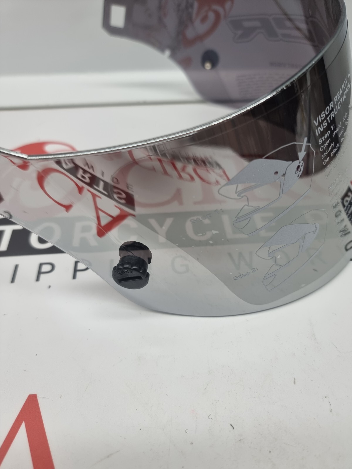 M2R MCL Chrome Iridium Visor for GP1 Helmets 1102098