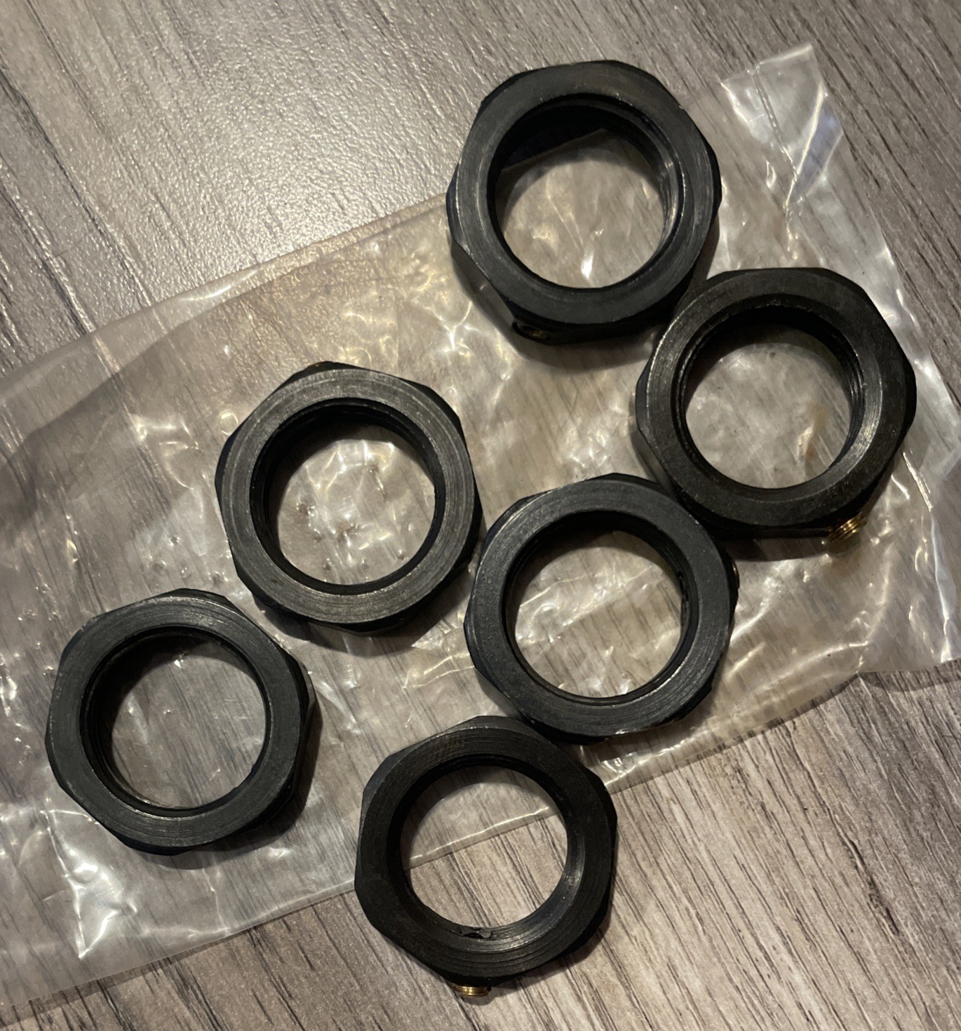 6x Reloading Die Lock Rings 7/8-14 Threaded High Grade Steel - Used