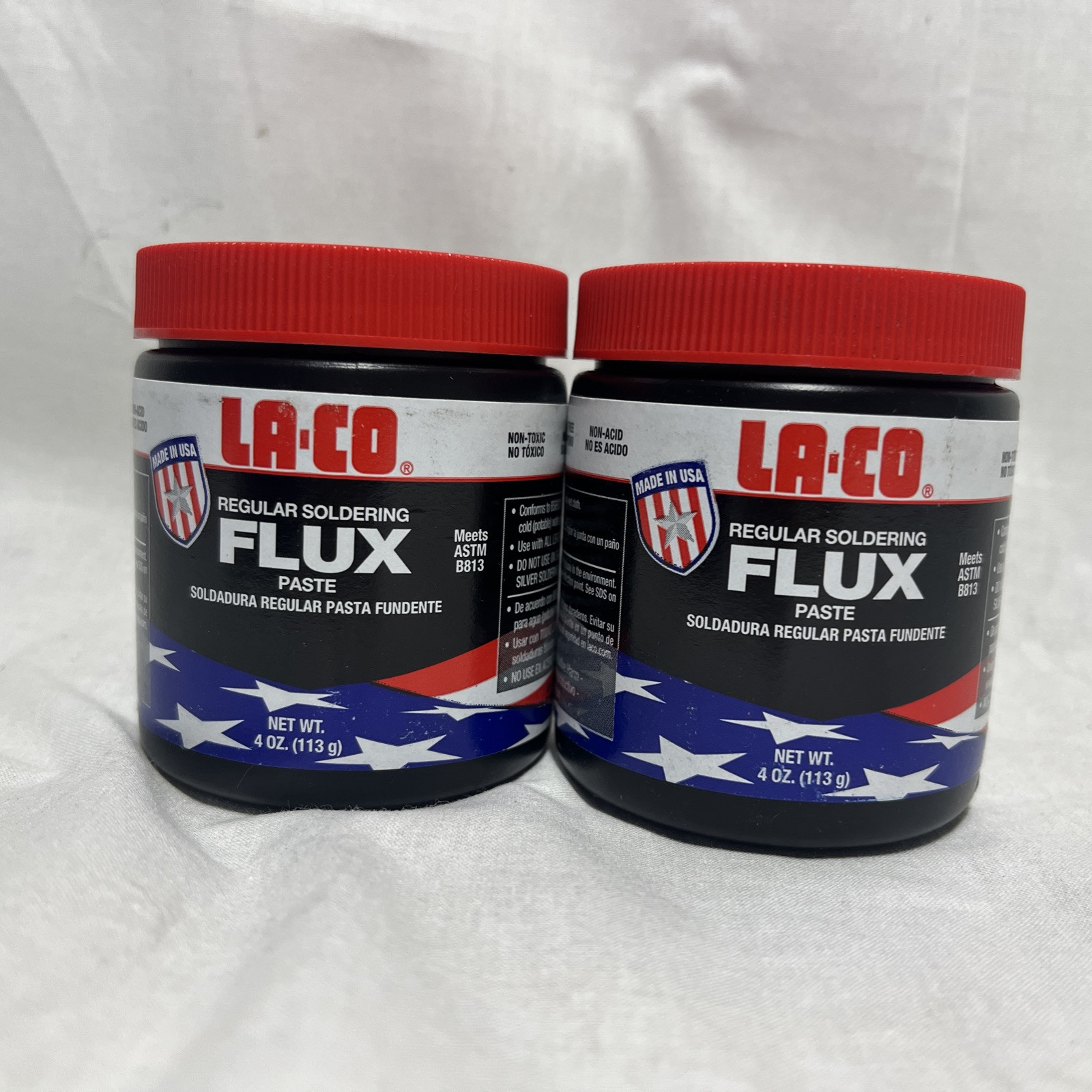Lot of 2 -LA-CO 22104 Soldering Flux,Water Soluble,4 oz. x2, Lead Free