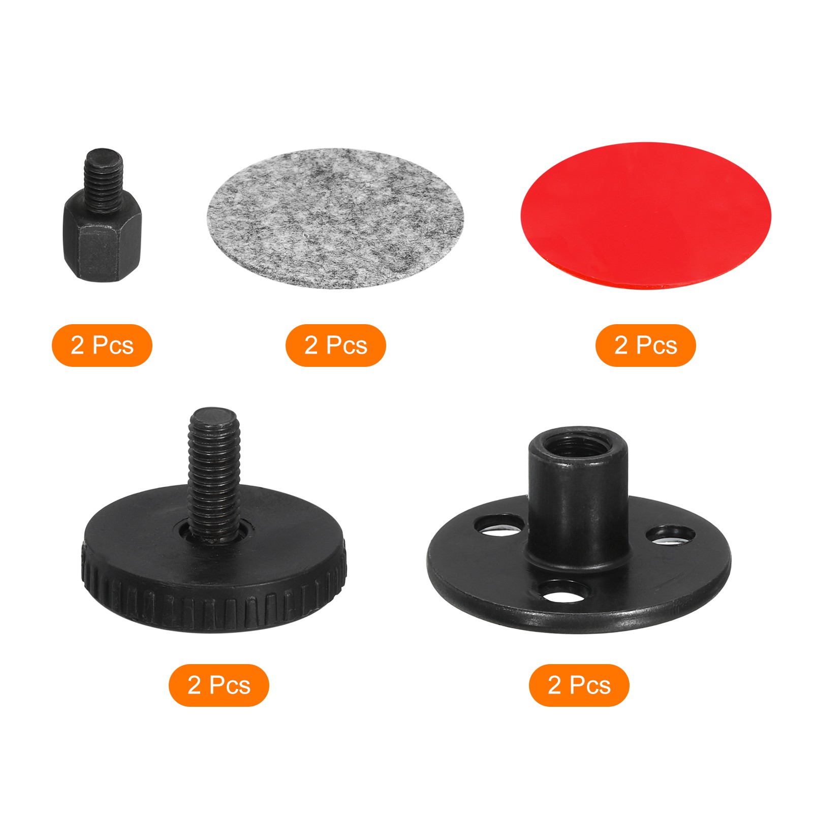 Headboard Stoppers, 2Pcs - Adjustable Bed Frame Anti-Shake (46-64mm, Black)