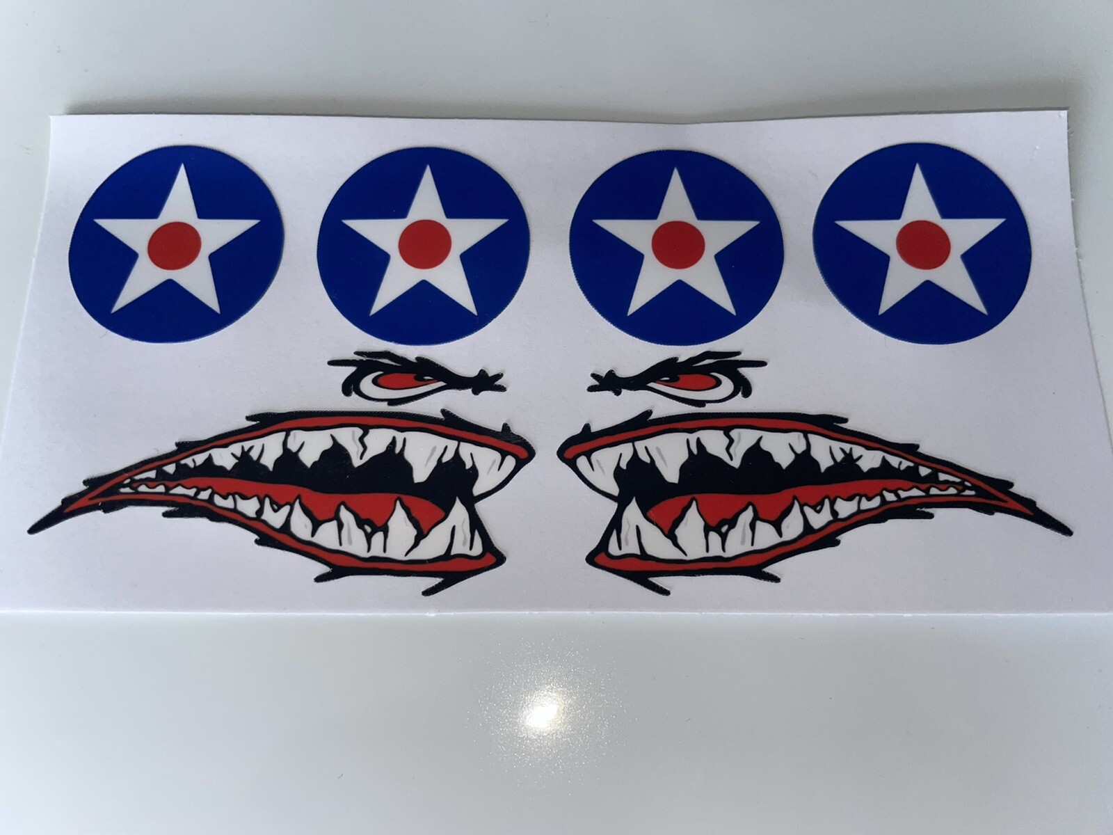 Cox .049 P-40 Warhawk Airplane Red Sticker Set (Reproduction)