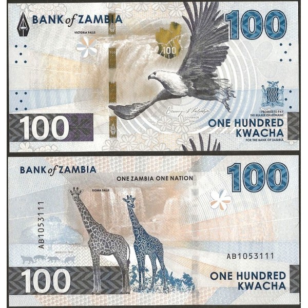 ZAMBIA 100 Kwacha 2024 (2025) - UNC - Pick 65a