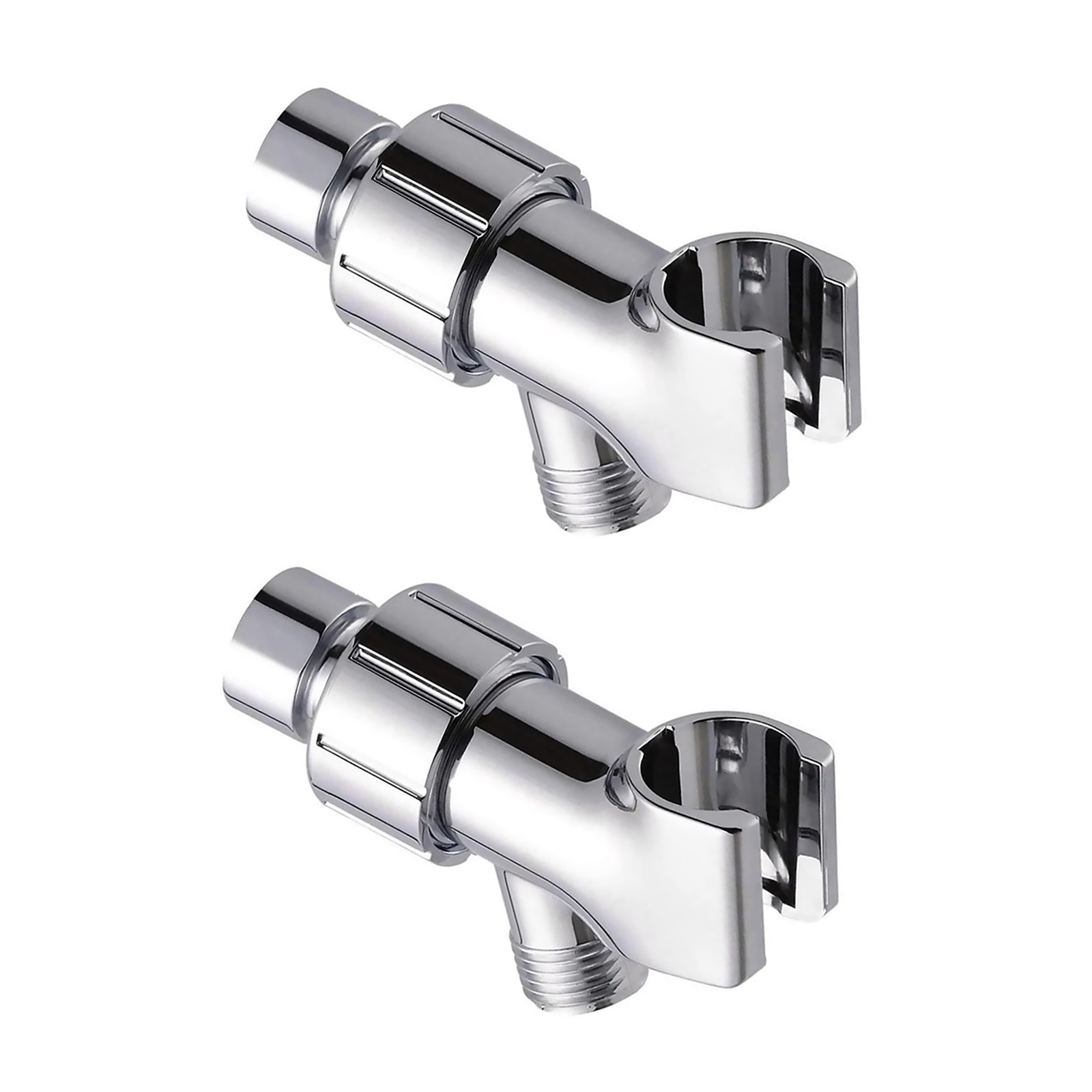 No Tools Needed Shower Arm Bracket, 360° Adjustable Ball Joint, 2pc Set (2pcs)