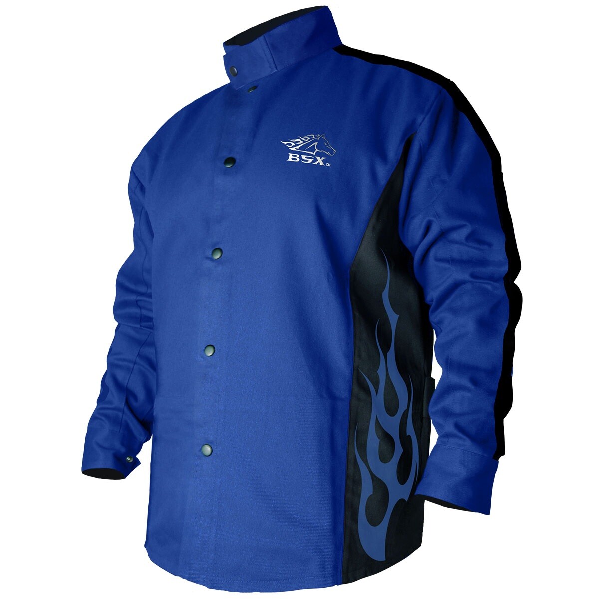 Black Stallion BSX 9oz Royal Blue FR Cotton Welding Jacket (2X-Large) (BXRB9C)