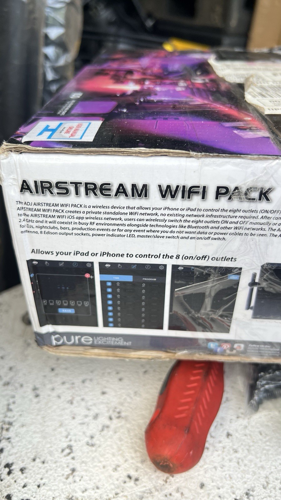 ADJ Airstream Wifi Pack Wireless 8 Channel AC Outlet Switchpack NIB