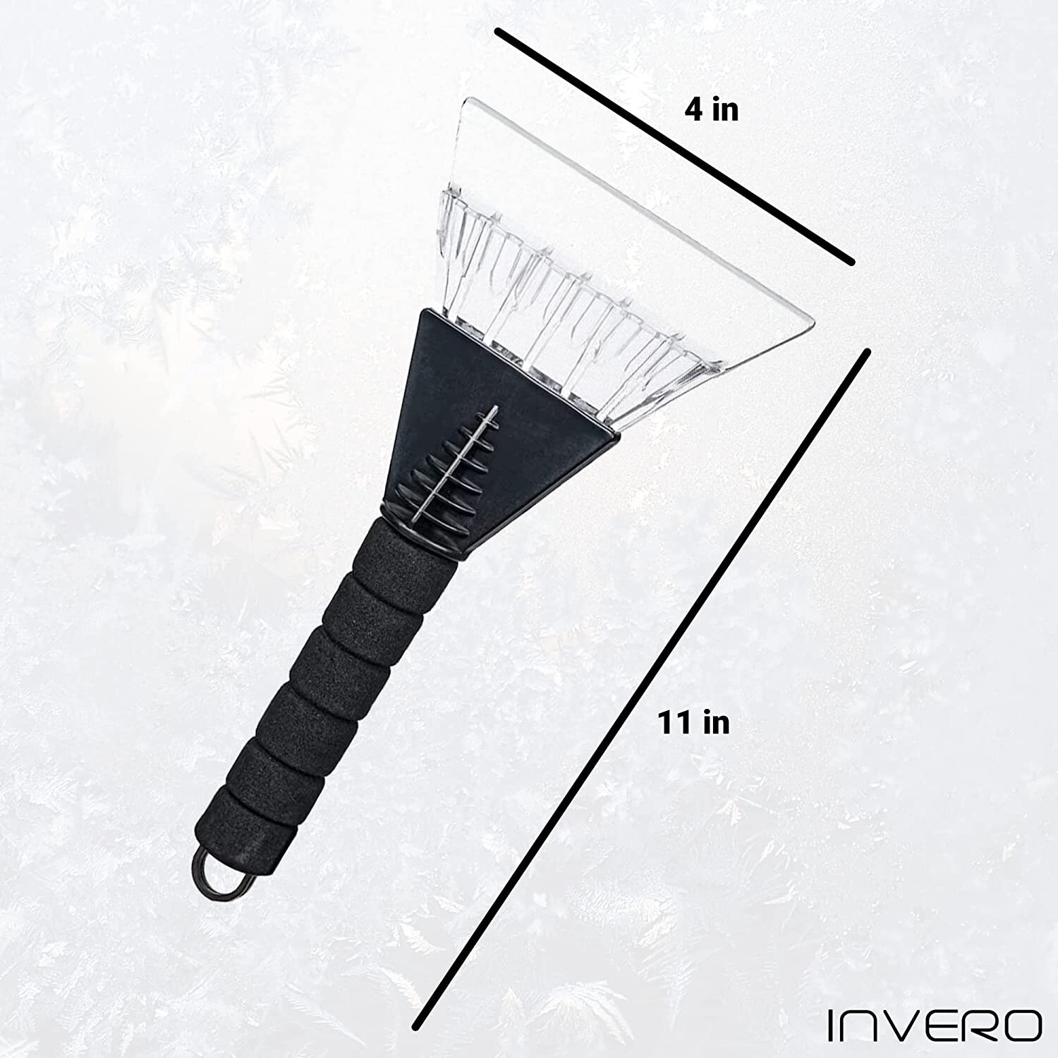 Car Ice Scraper Frost Free Windshield De-Icer Remove Hard Ice Snow Soft Grip x2