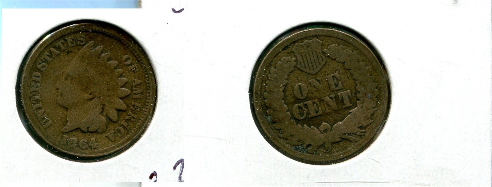 1864 CN INDIAN HEAD PENNY TYPE COIN GOOD 2229T