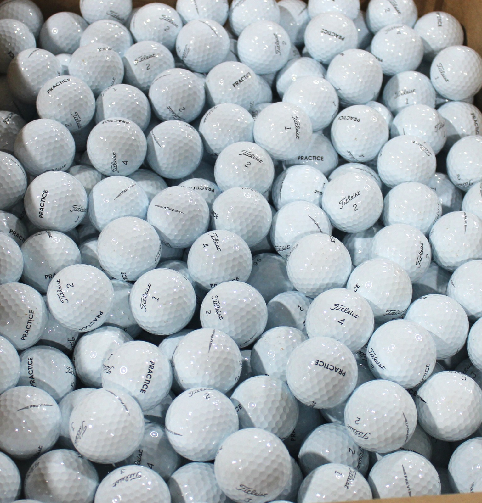 50 Titleist Pro V1 Black Lettering Practice Golf Balls - BULK - 5A/4A Grade