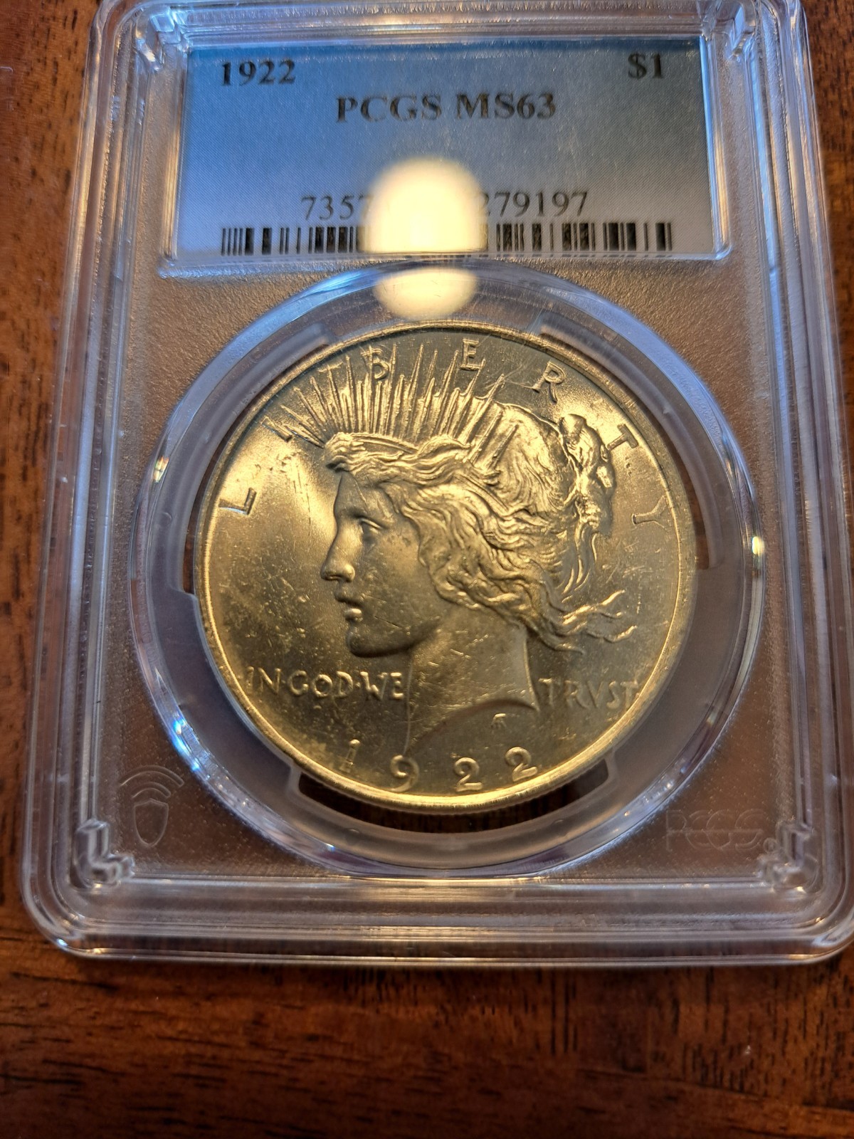 1922 Peace Silver Dollar MS63 PCGS