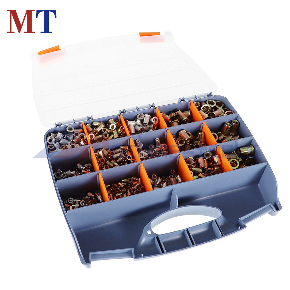 900 Pack Rivnut Rivet Nut Assortment Hand Riveter Gun Nutsert Tool Kit M3 - M10