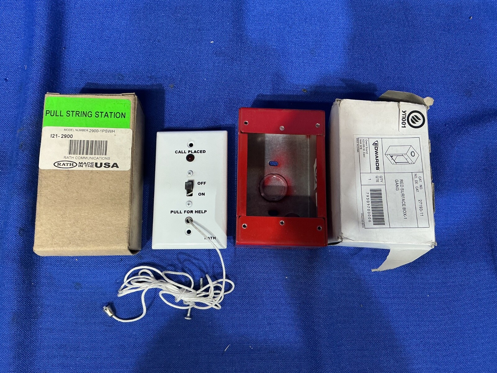 Rath Communications Call Pull String Station 2900 & Edward’s Red Box 27193-11