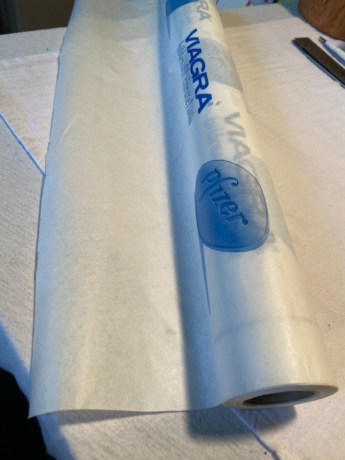 Viagra Branded Doctor office exam table paper