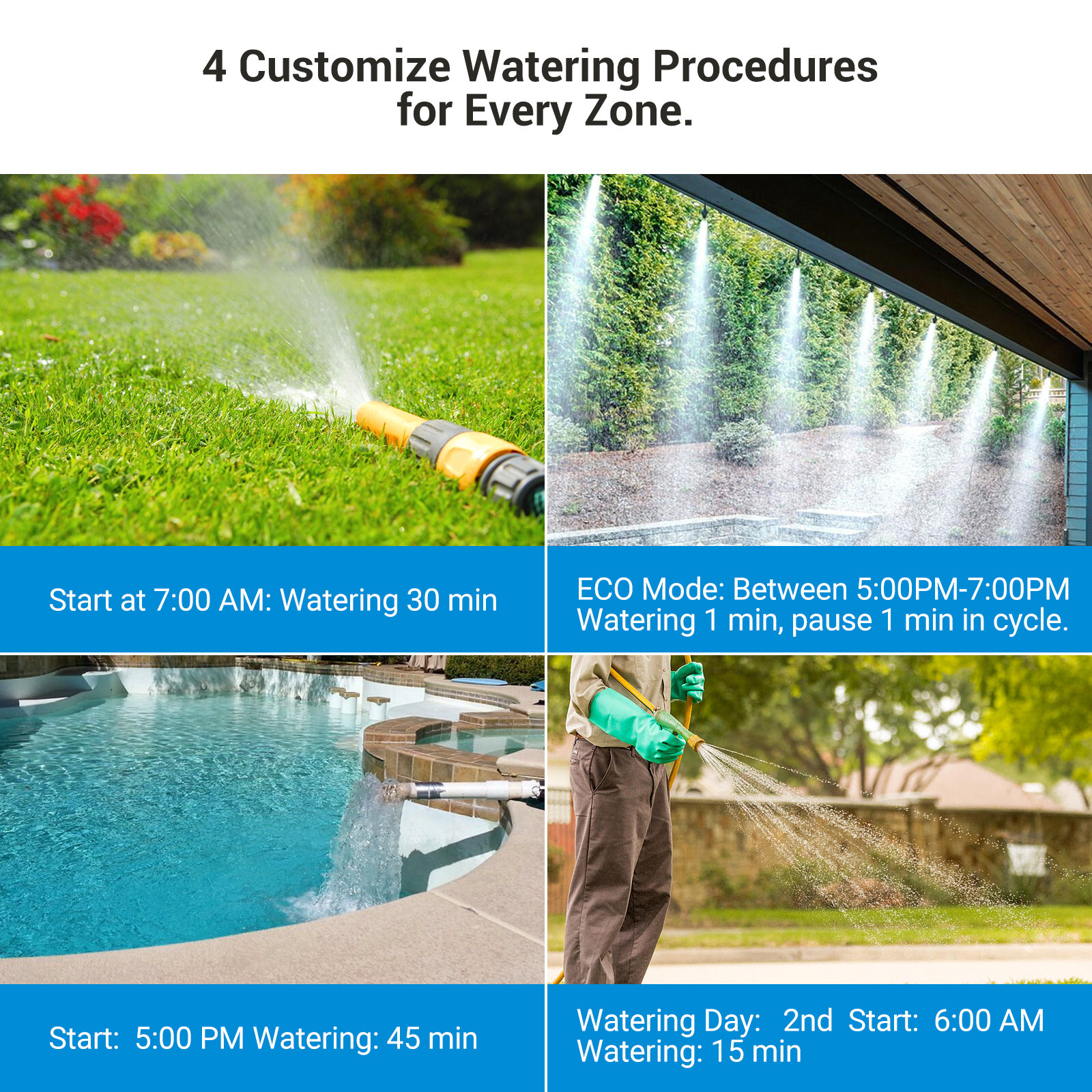 DEWENWILS Electronic 3 Zone Water Sprinkler Timer Hose Programmable Digital