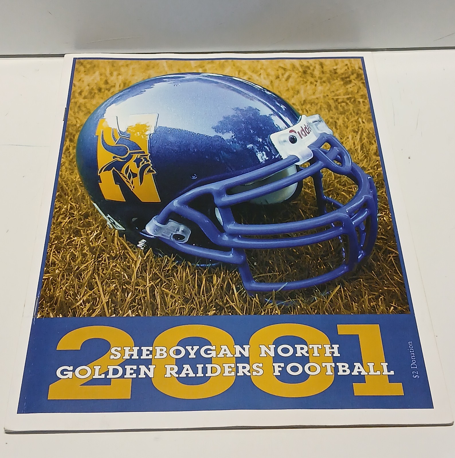 Vintage 2001 Sheboygan North Golden Raiders football Program High School Sports