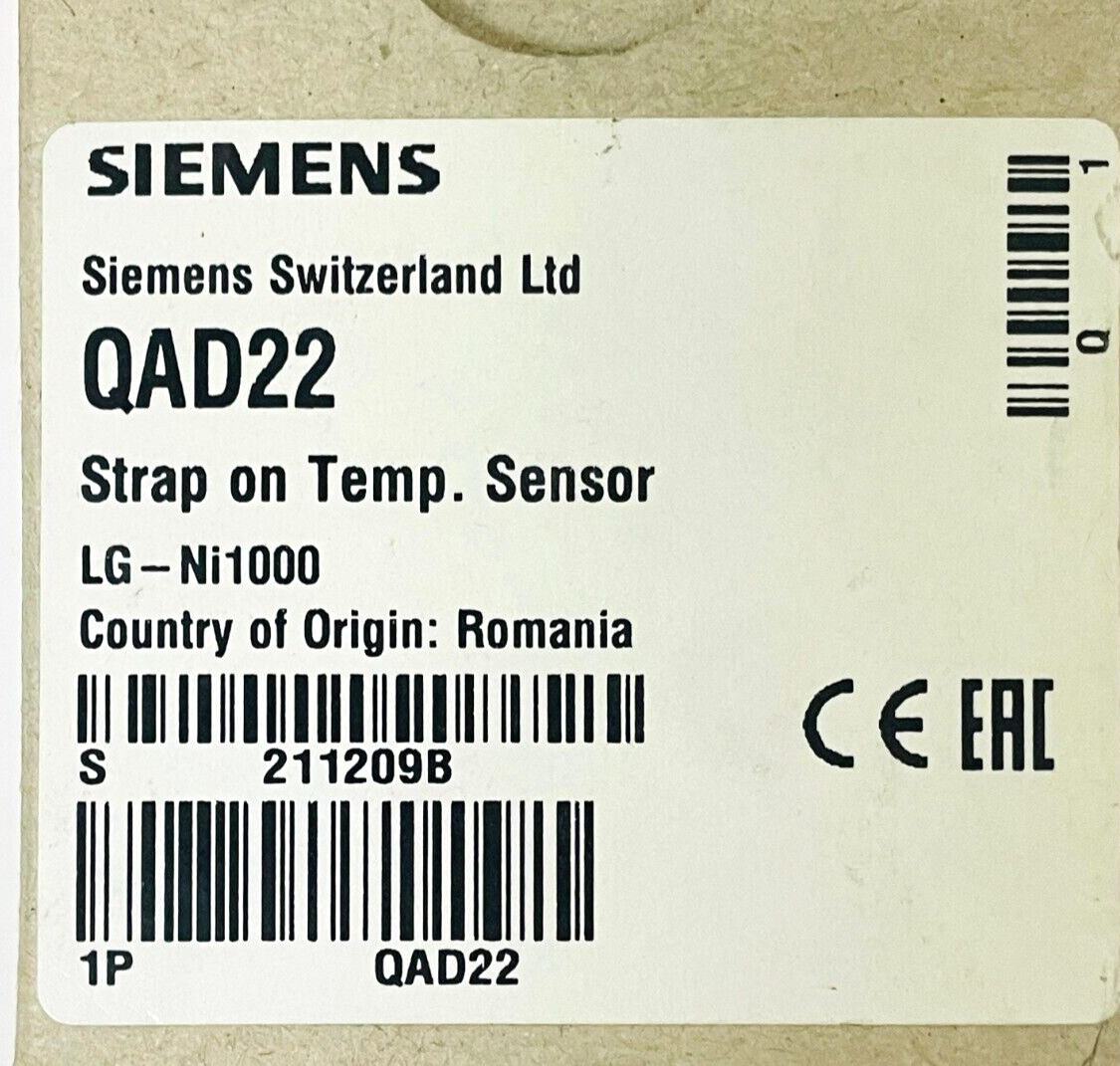 SIEMENS QAD22 Temperature Sensor