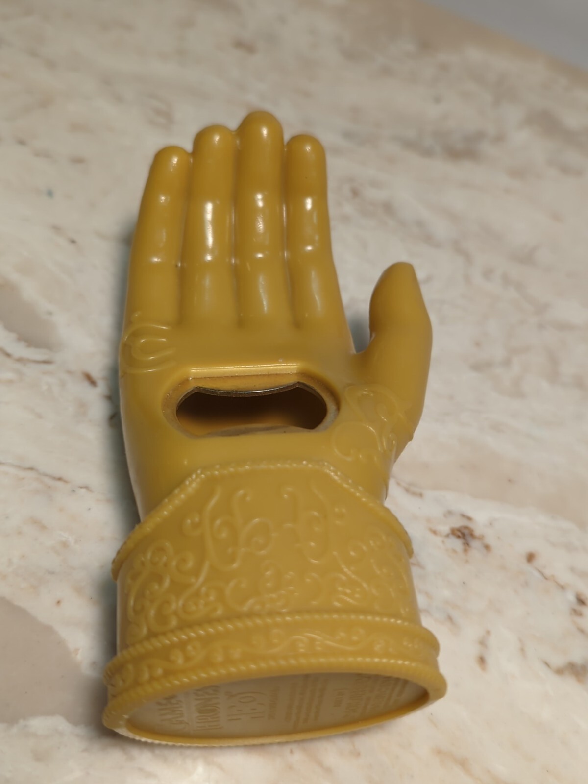 Game of Thrones 2019 Hand Shaped Bottle Opener Plastic Yellow HBO Culturefly 4"