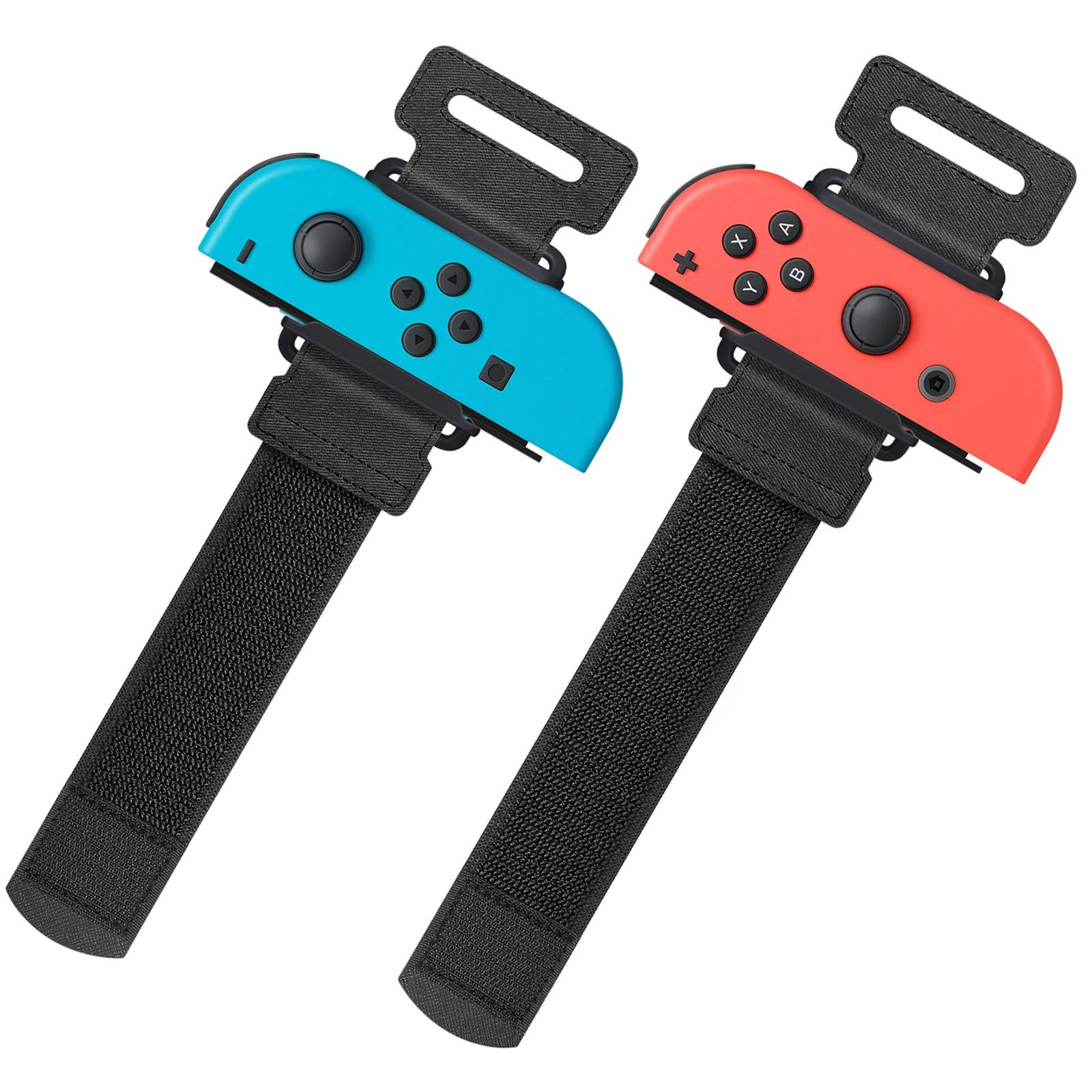 YUANHOT Adjustable Wrist Bands for Switch Joy-Con, Dance Workout, 2 Pack Black
