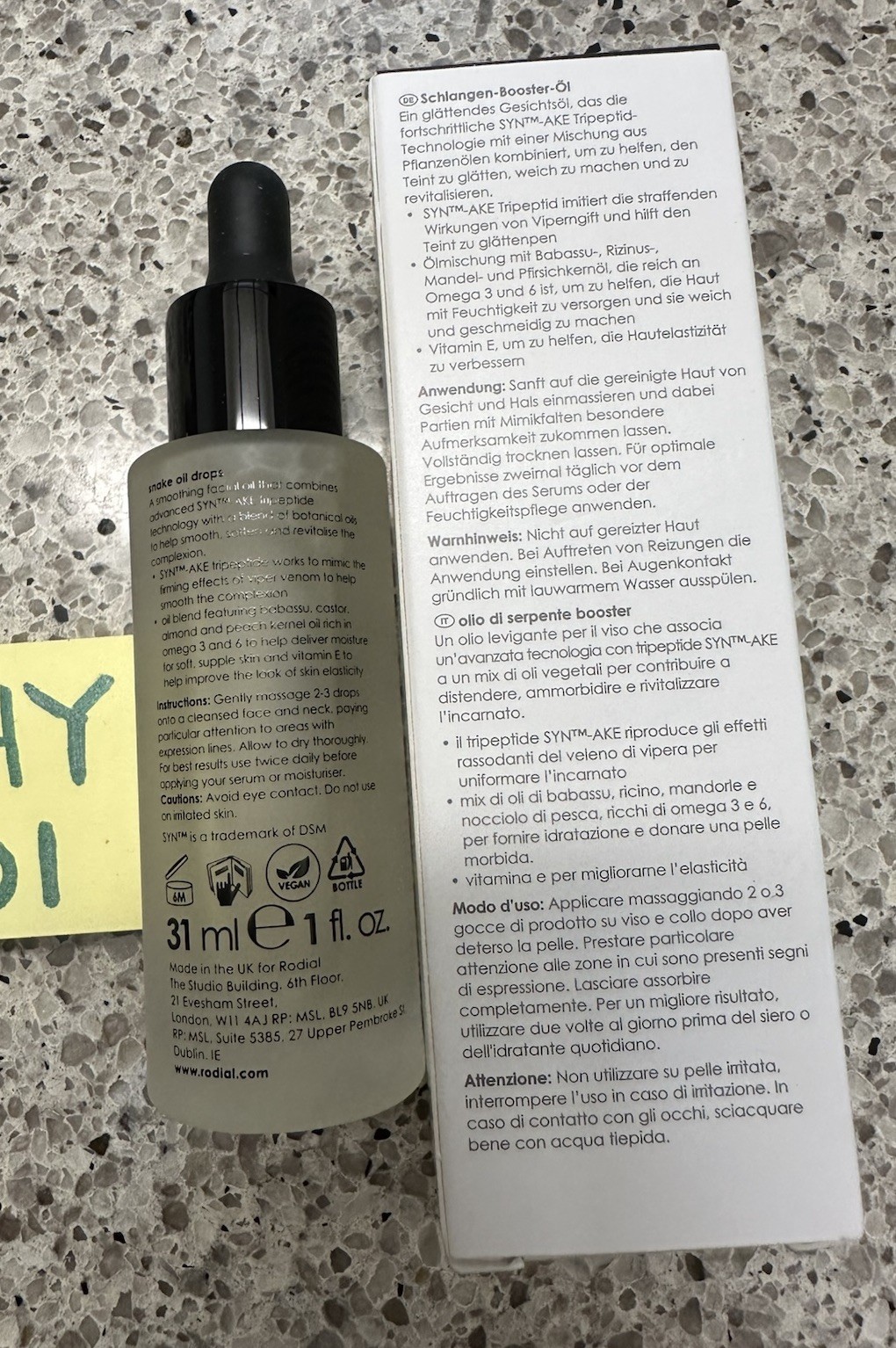Rodial SNAKE OIL DROPS Firming Complex SERUM 1oz/31mL FULL SZ SEALED BOX $75