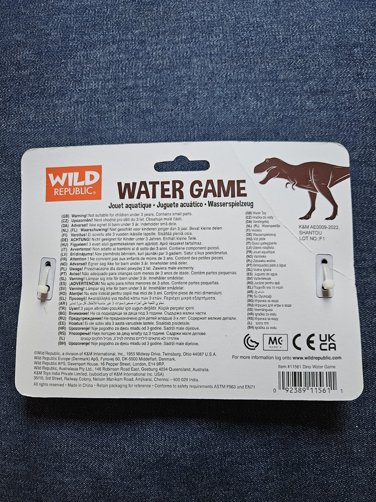Wild Republic Water Games Dinosaur Hand Held