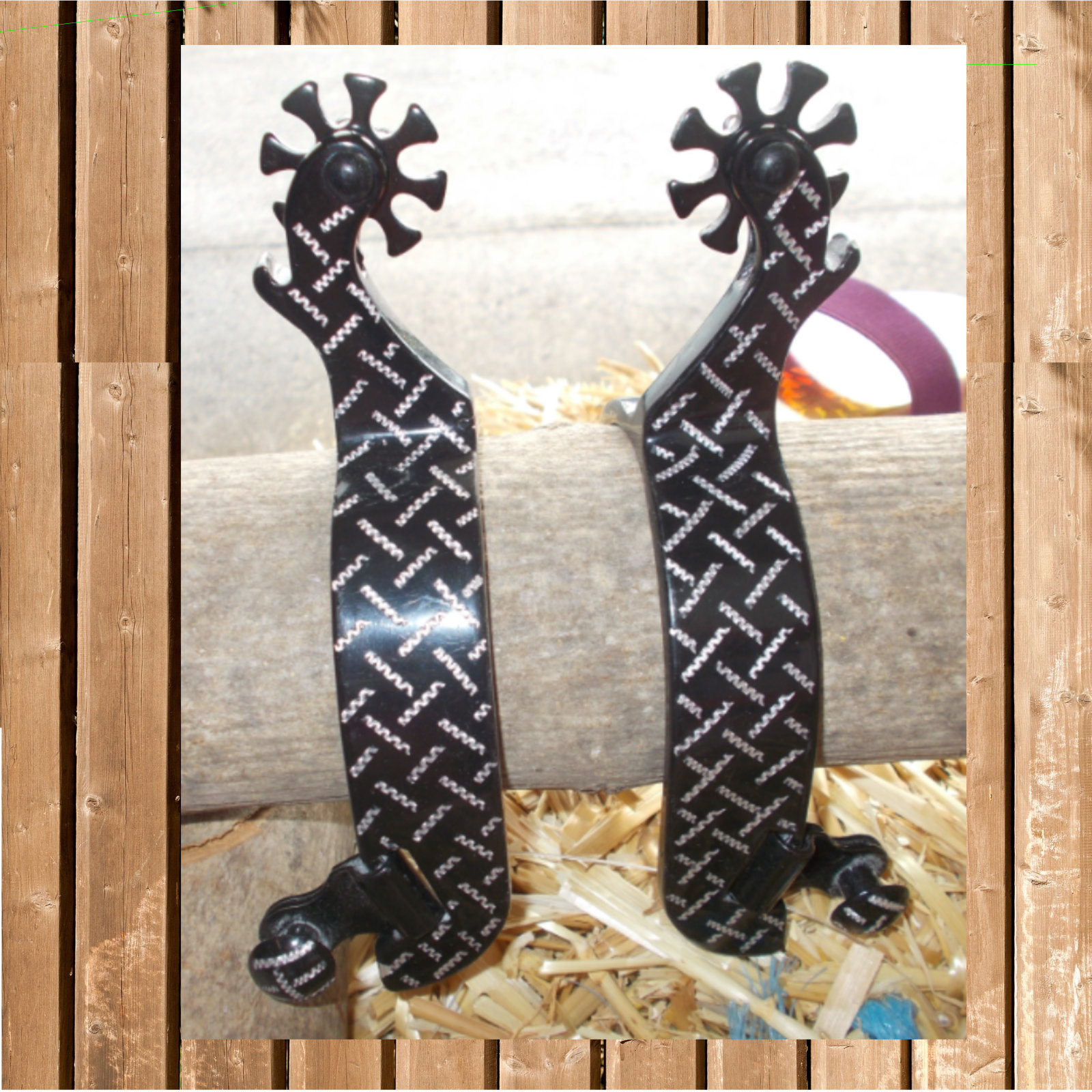 Aluminum Western Spurs Black, Lightweight Aluminum Western Spurs